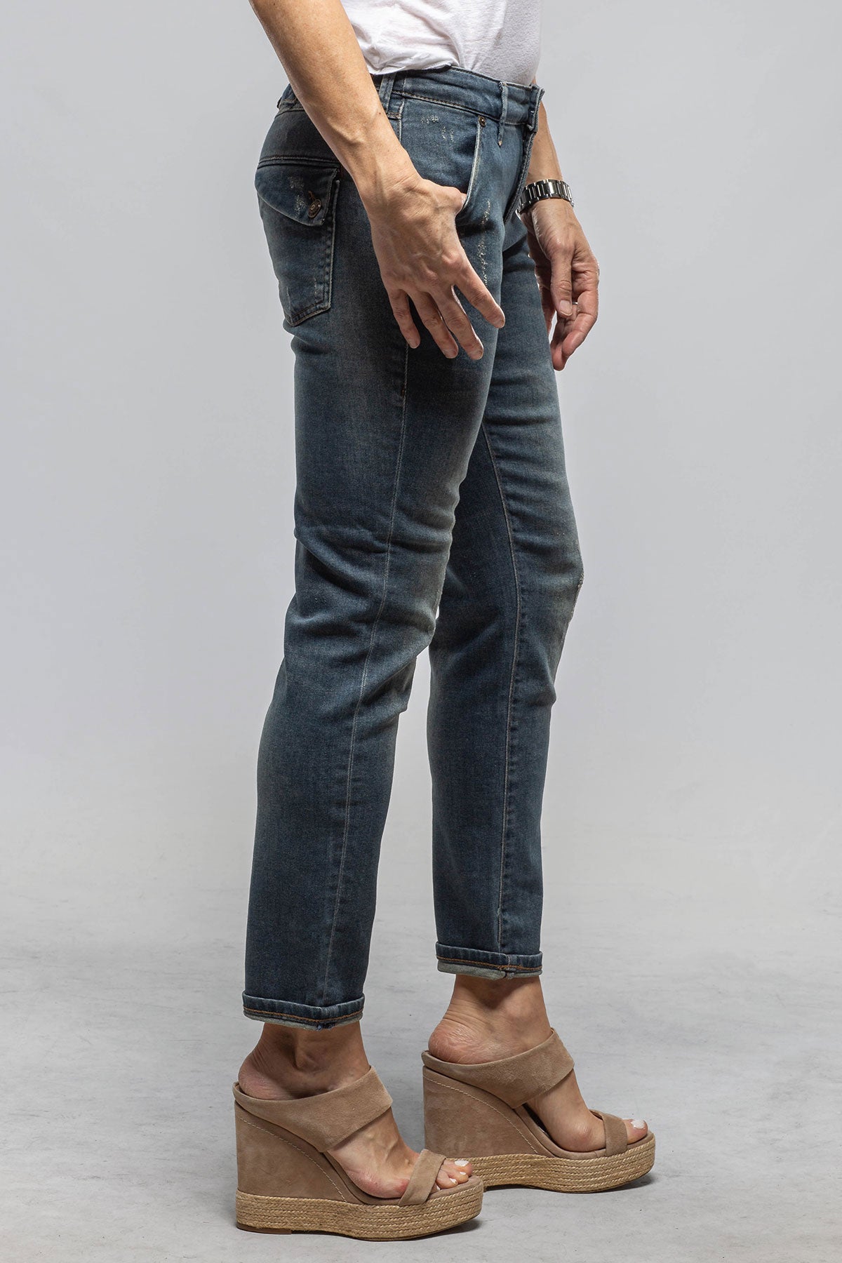 Mac Jeans MAC Montana Green Destroyed Chino Ladies - Pants - Jeans