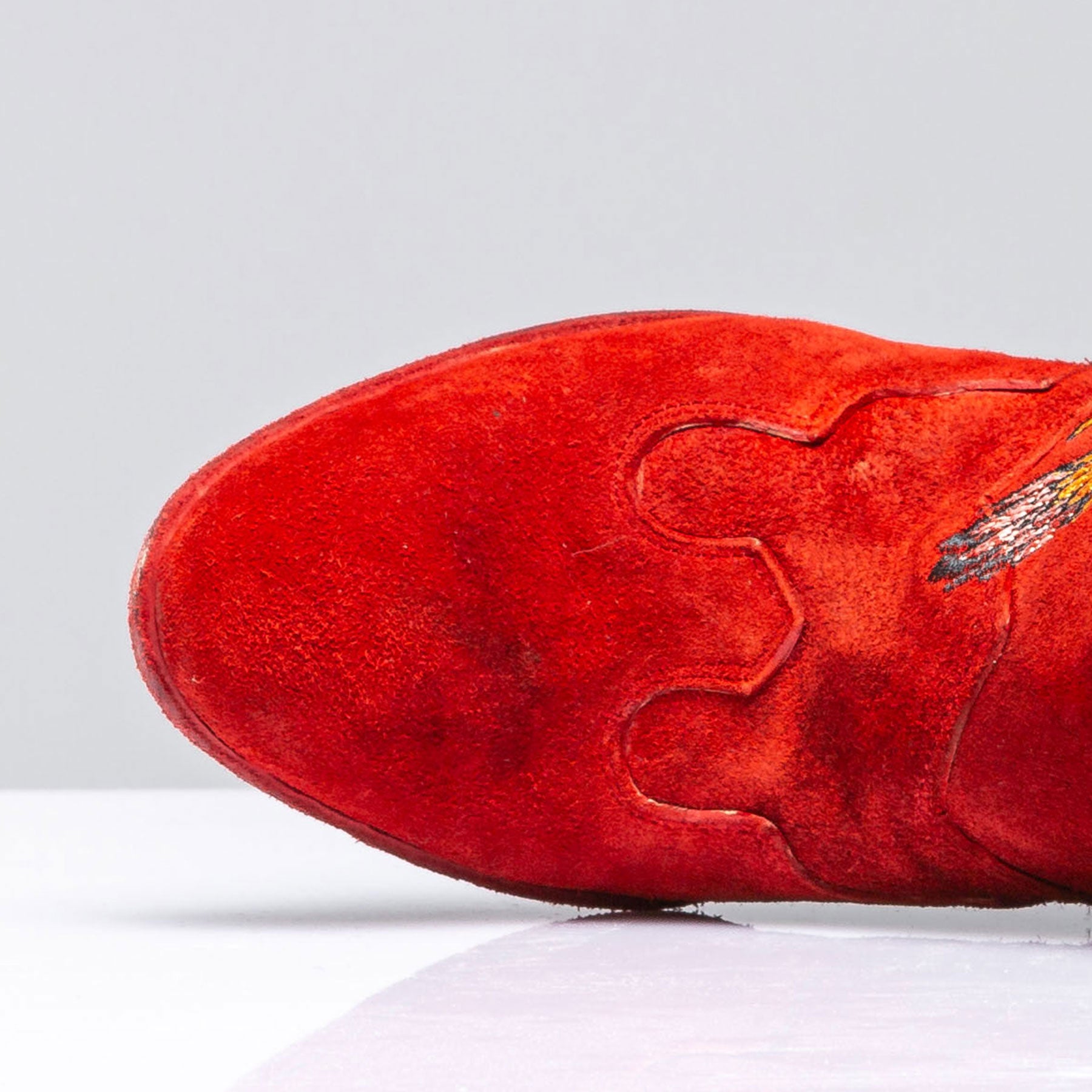 Eagle Embroidered Suede Boot In Rust | Ladies - Cowboy Boots | Marco Delli