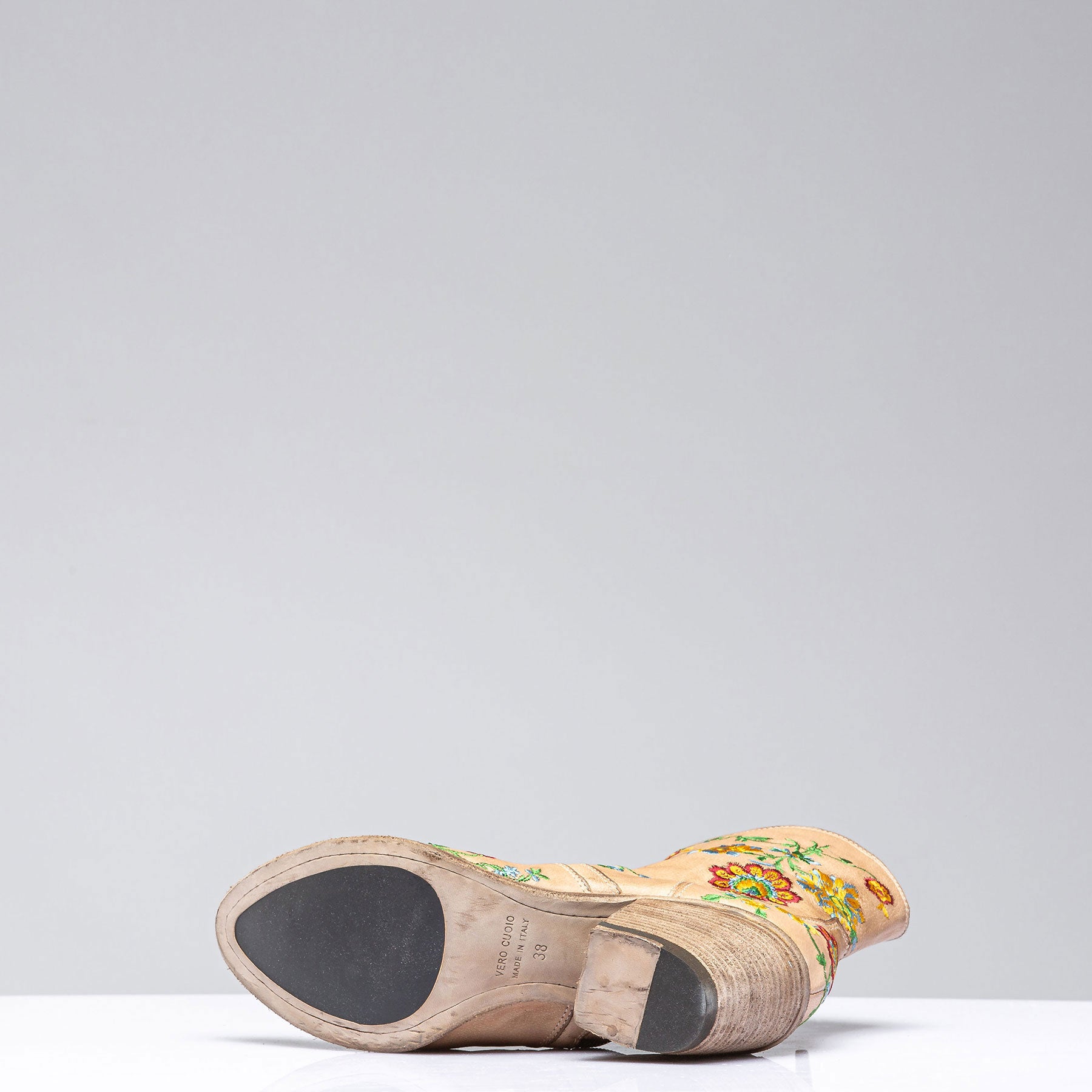 Marco Delli Mallory Embroidered Boot In Off White Ladies - Cowboy Boots