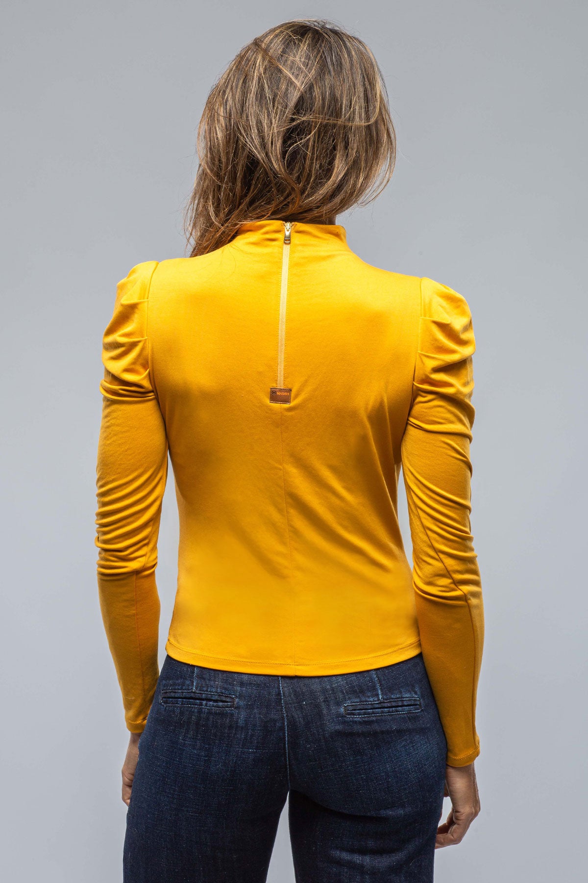 MASAVI | Veronica Shirred Top In Yellow | Ladies - Tops