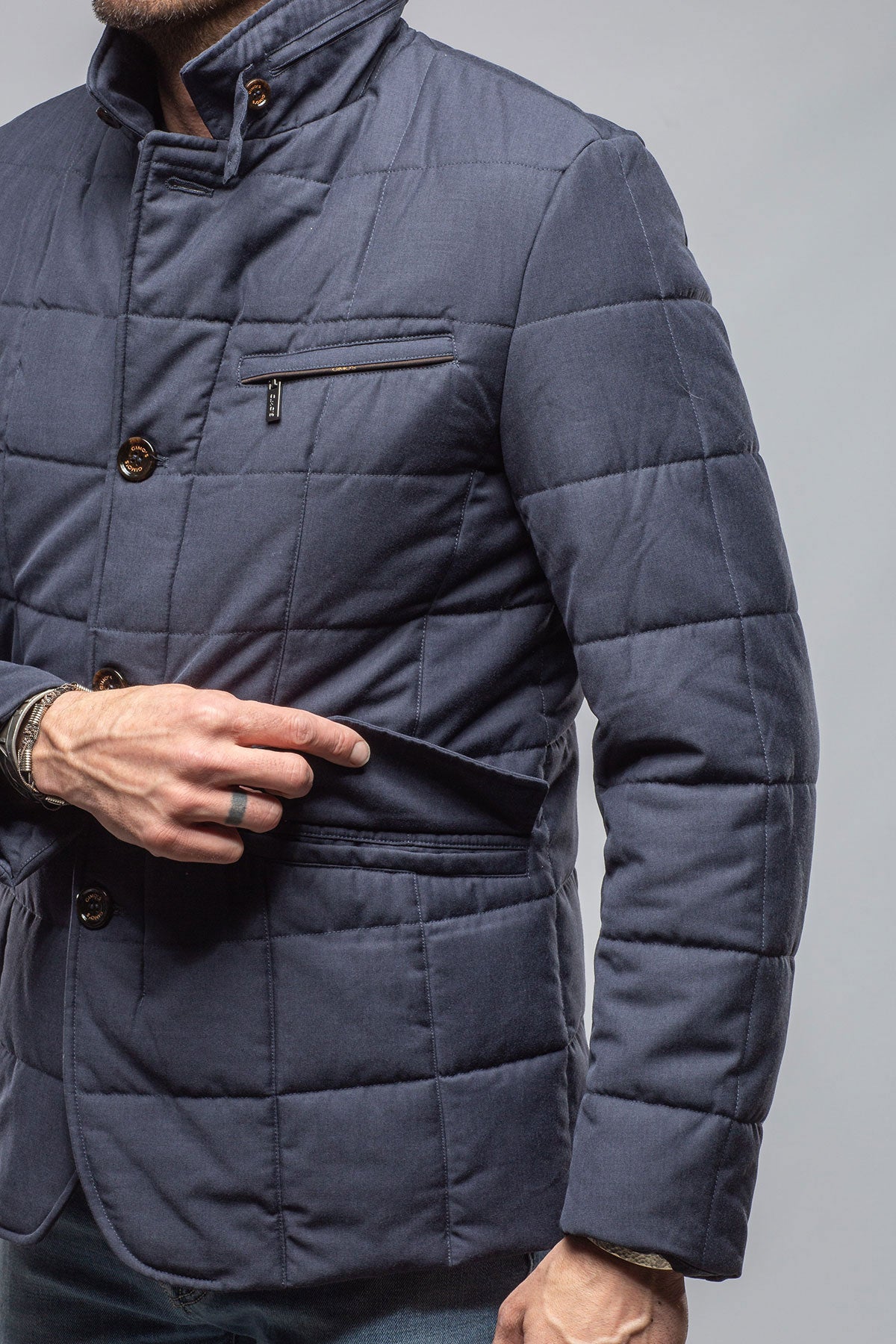 Lexington Quilted Jacket In Navy | Warehouse - Mens - Outerwear - Cloth | Gimo's