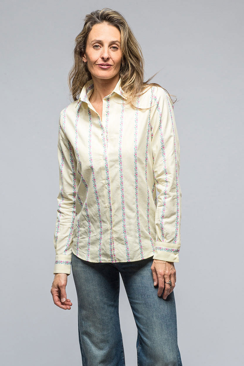 Mazzarelli Prato Shirt w/ Floral Taping Ladies - Blouses