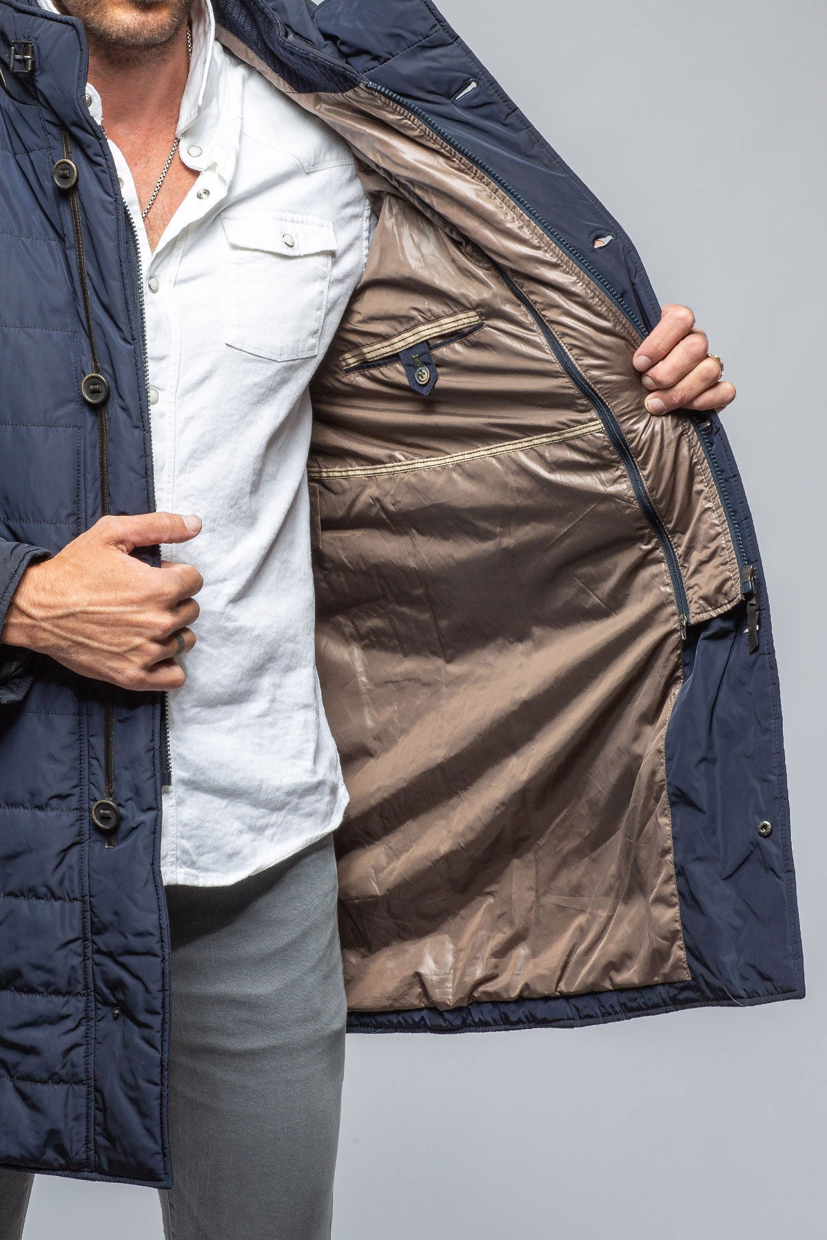 Memphis Overcoat In Navy | Warehouse - Mens - Outerwear - Cloth | Gimo's