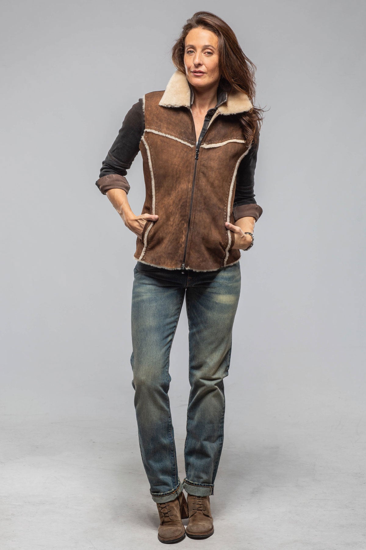 Deluca Shearling Vest | Ladies - Outerwear - Shearling | Axels