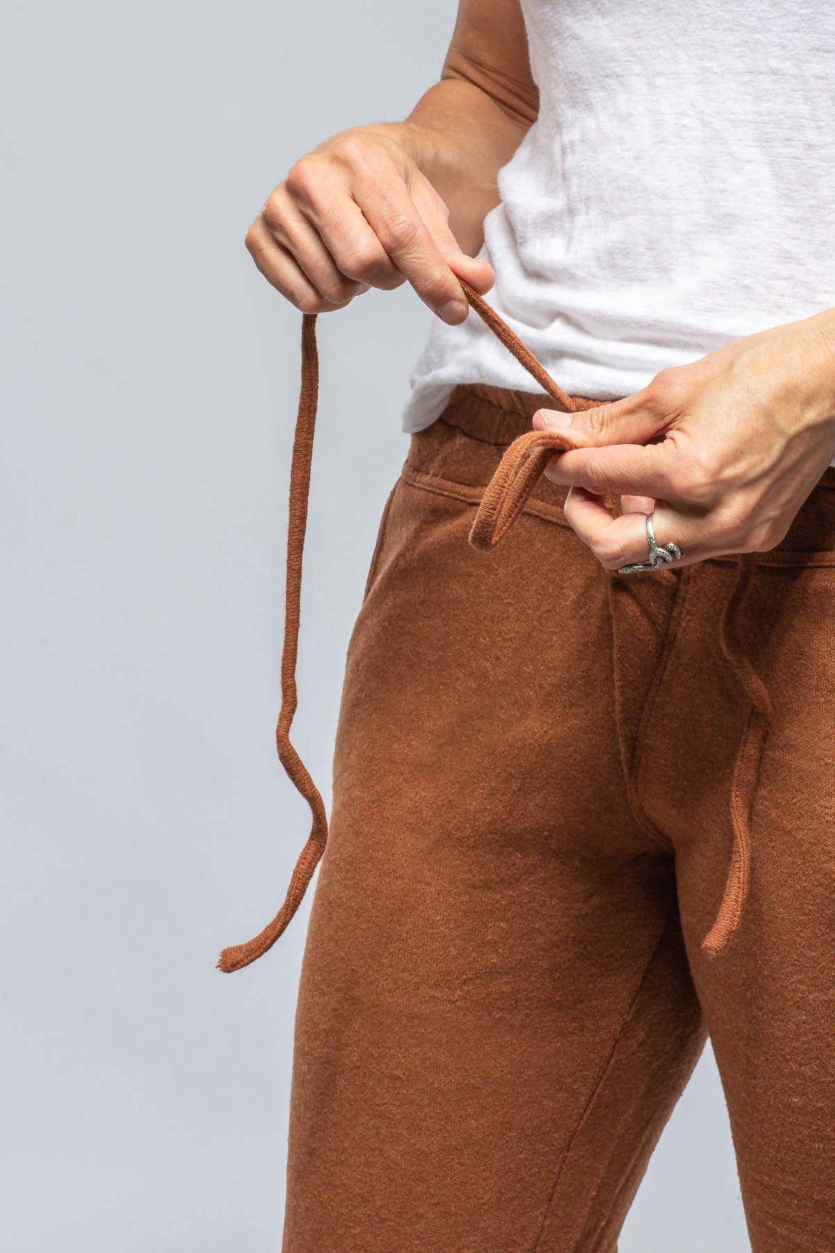 Atlantic Jogger In Stone Washed Rust | Ladies - Pants - Knit | Axel's Premium Denim