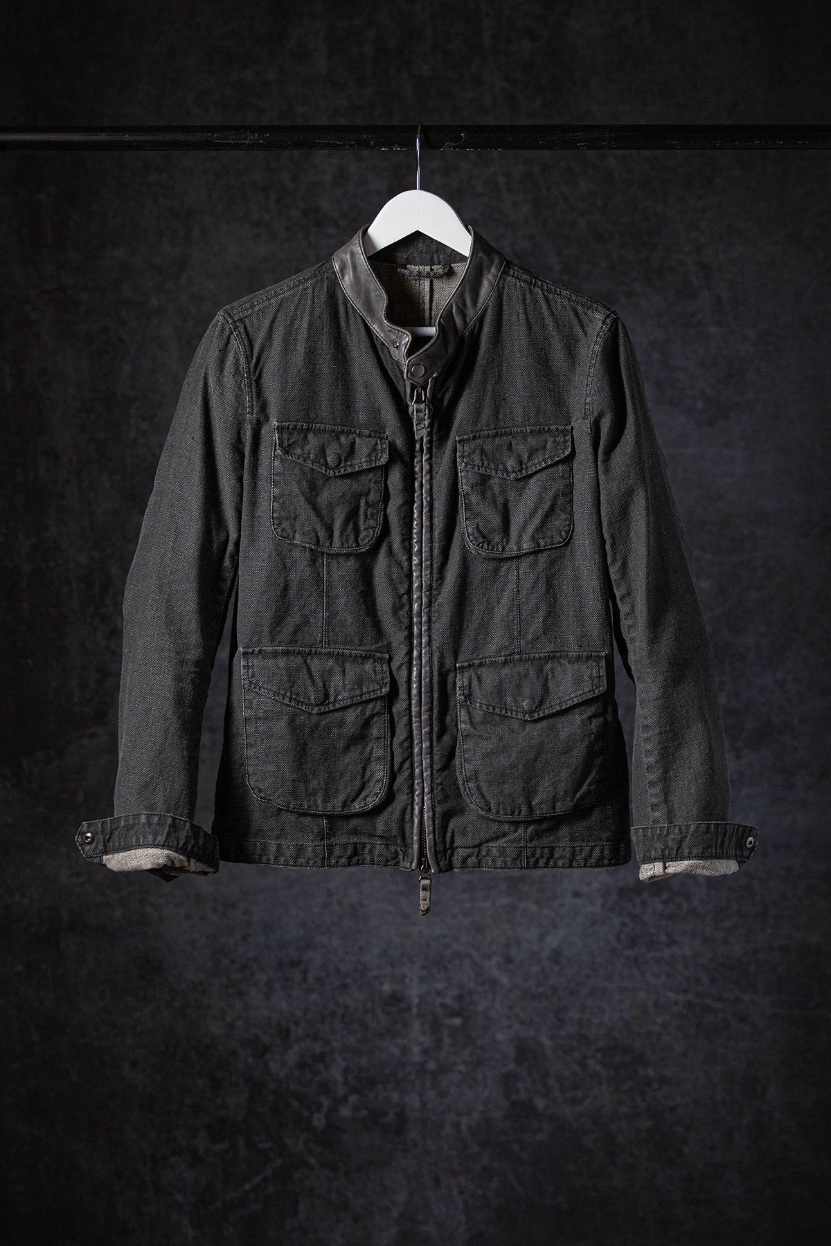 Mitiano Cotton/Linen Moto | Warehouse - Mens - Outerwear - Cloth | Gimo's