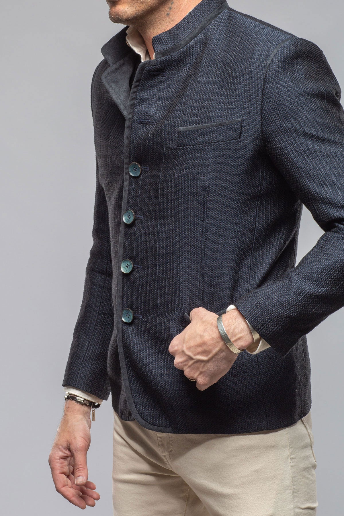 Mothwurf Hans Jacket In Marine Mens - Tailored - Jackets