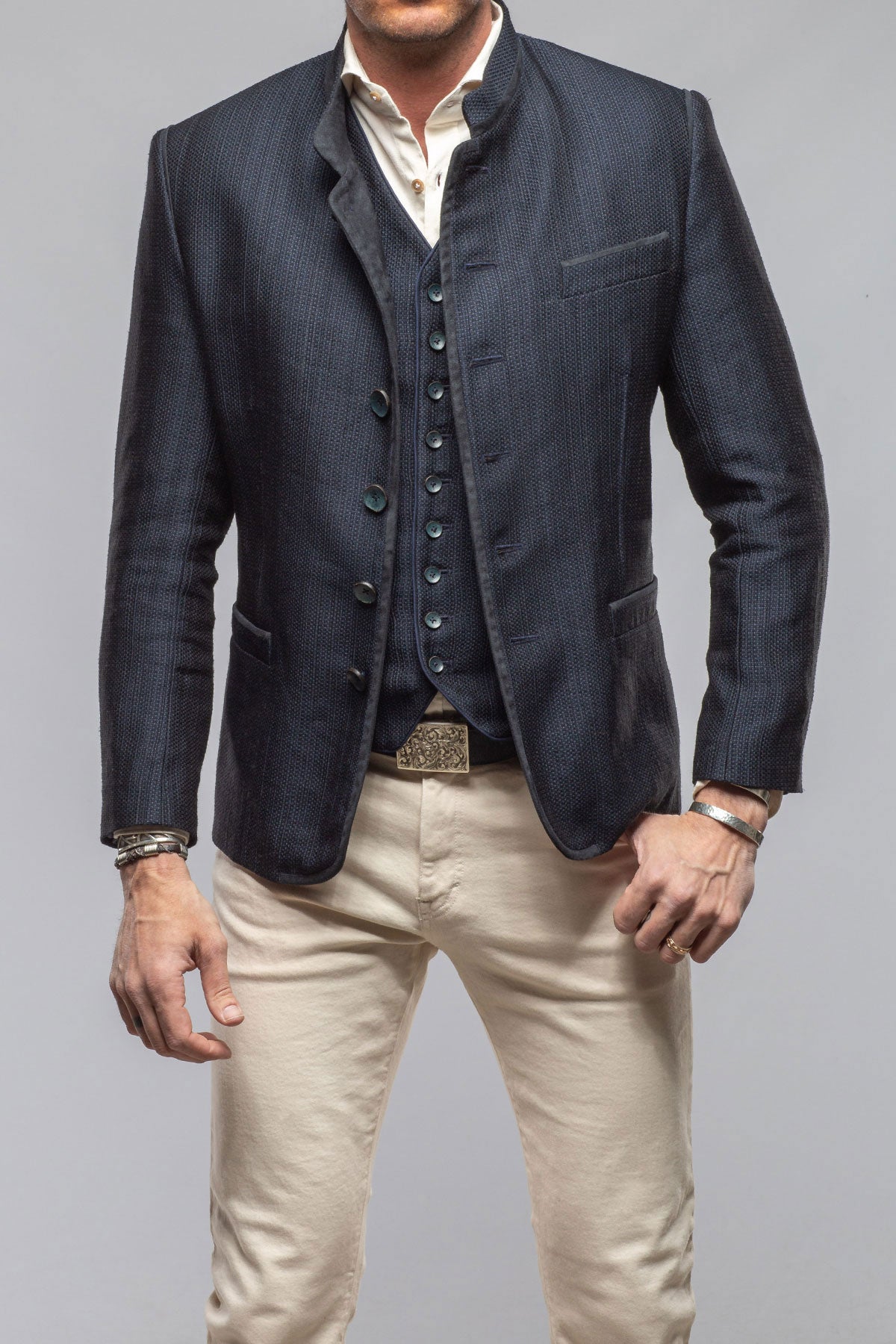 Mothwurf Hans Jacket In Marine Mens - Tailored - Jackets