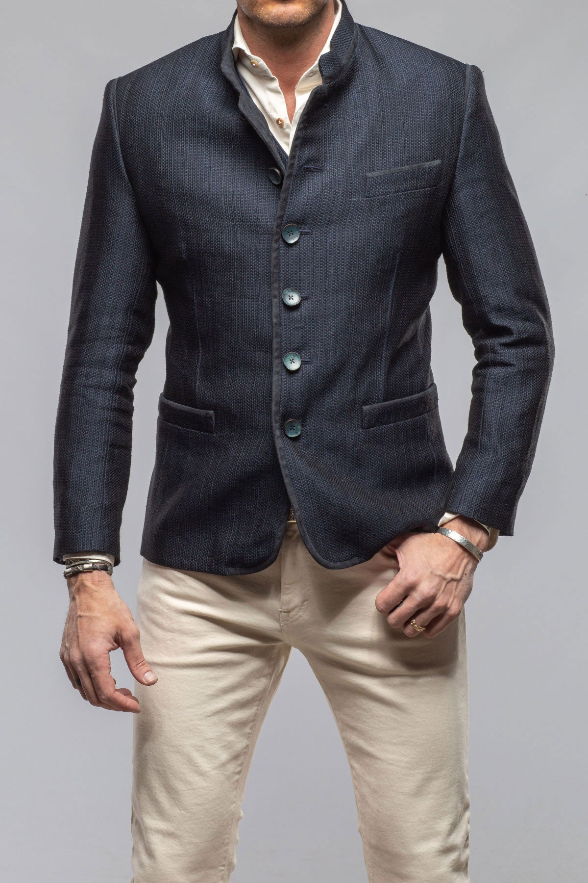 Mothwurf Hans Jacket In Marine Mens - Tailored - Jackets