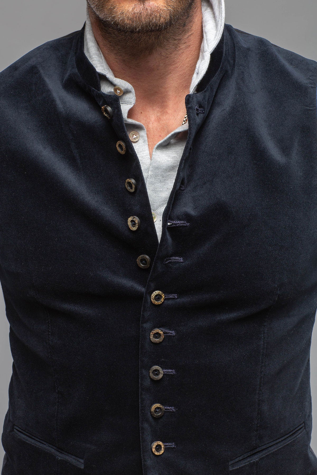 Mothwurf | Lalo Vest In Marine | Mens - Tailored - Vests