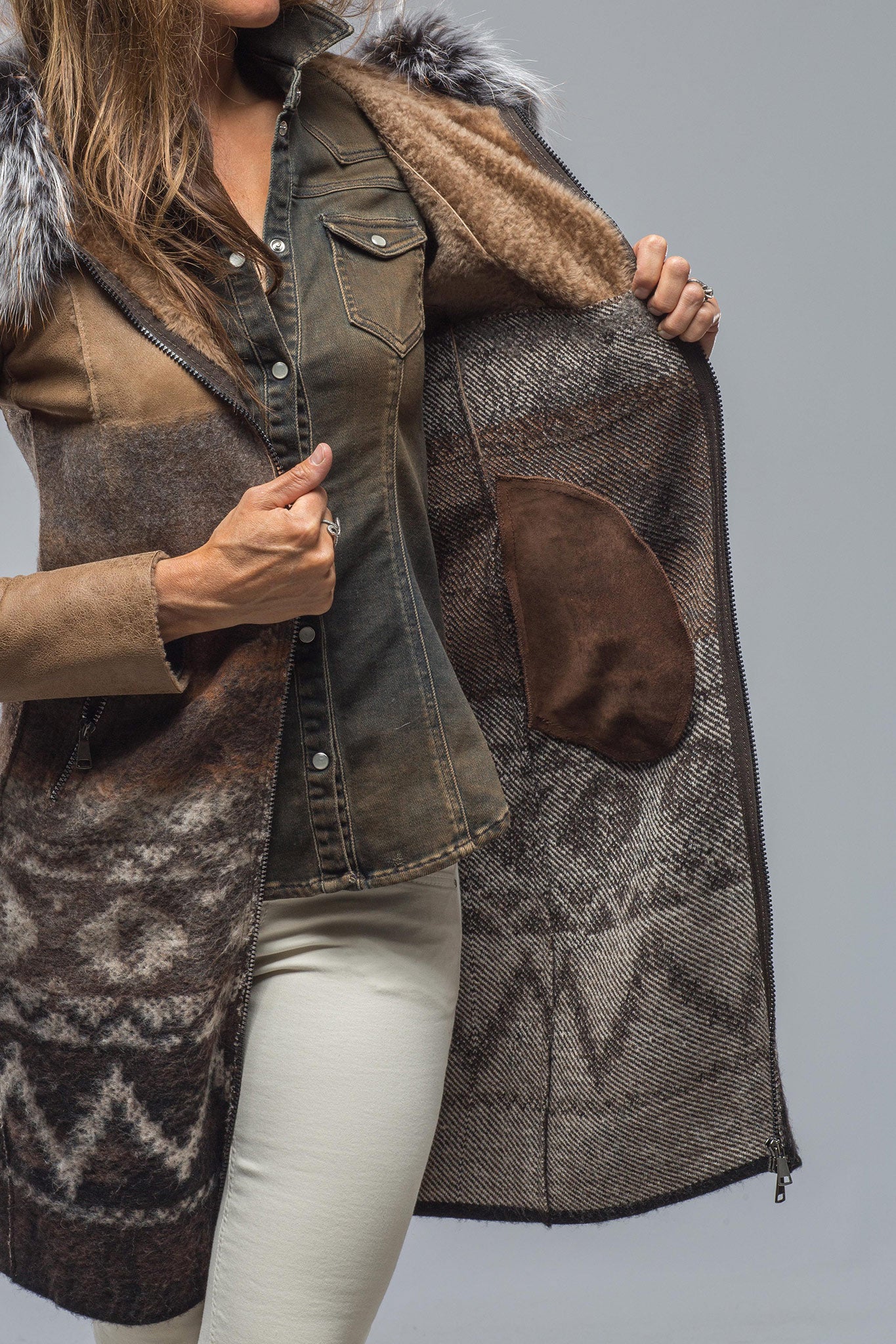 Sioux Shearling Knit Coat | Ladies - Outerwear - Shearling | Artico