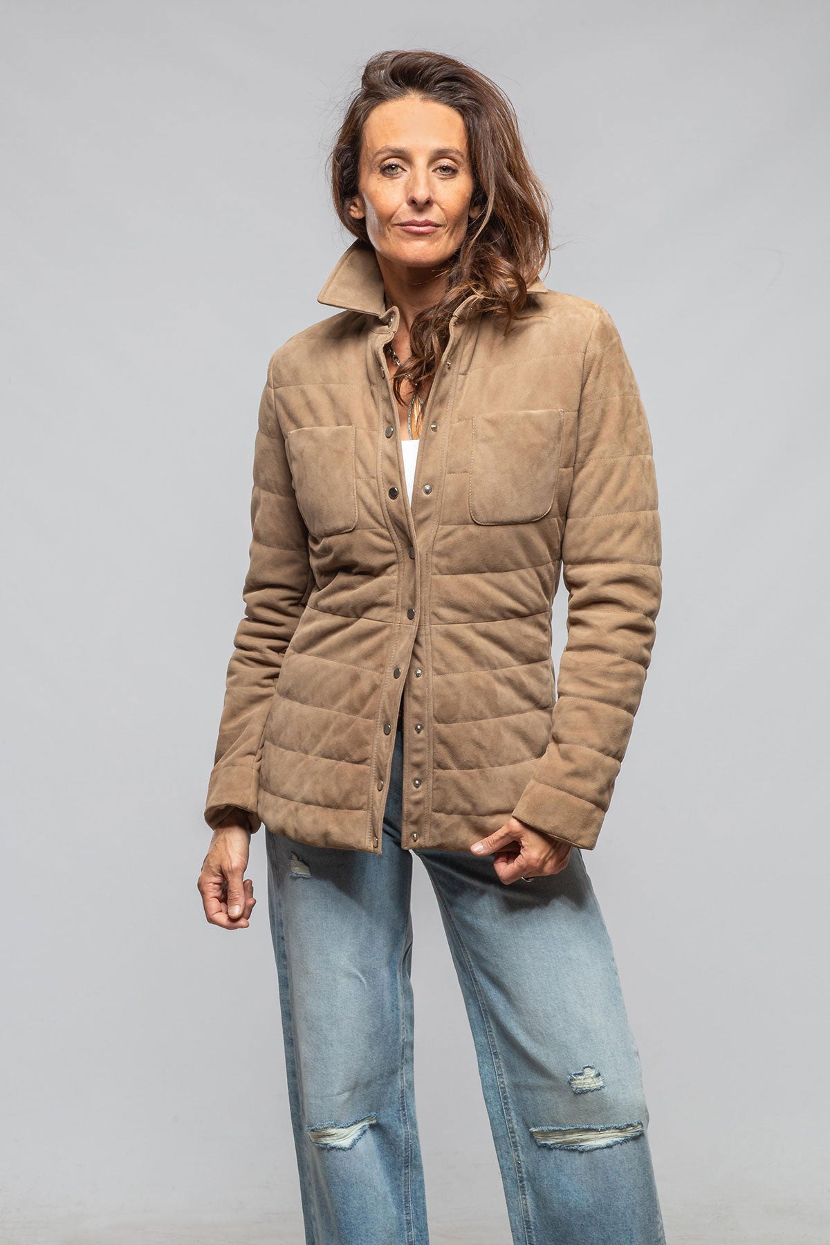 May Suede Puffer Jacket