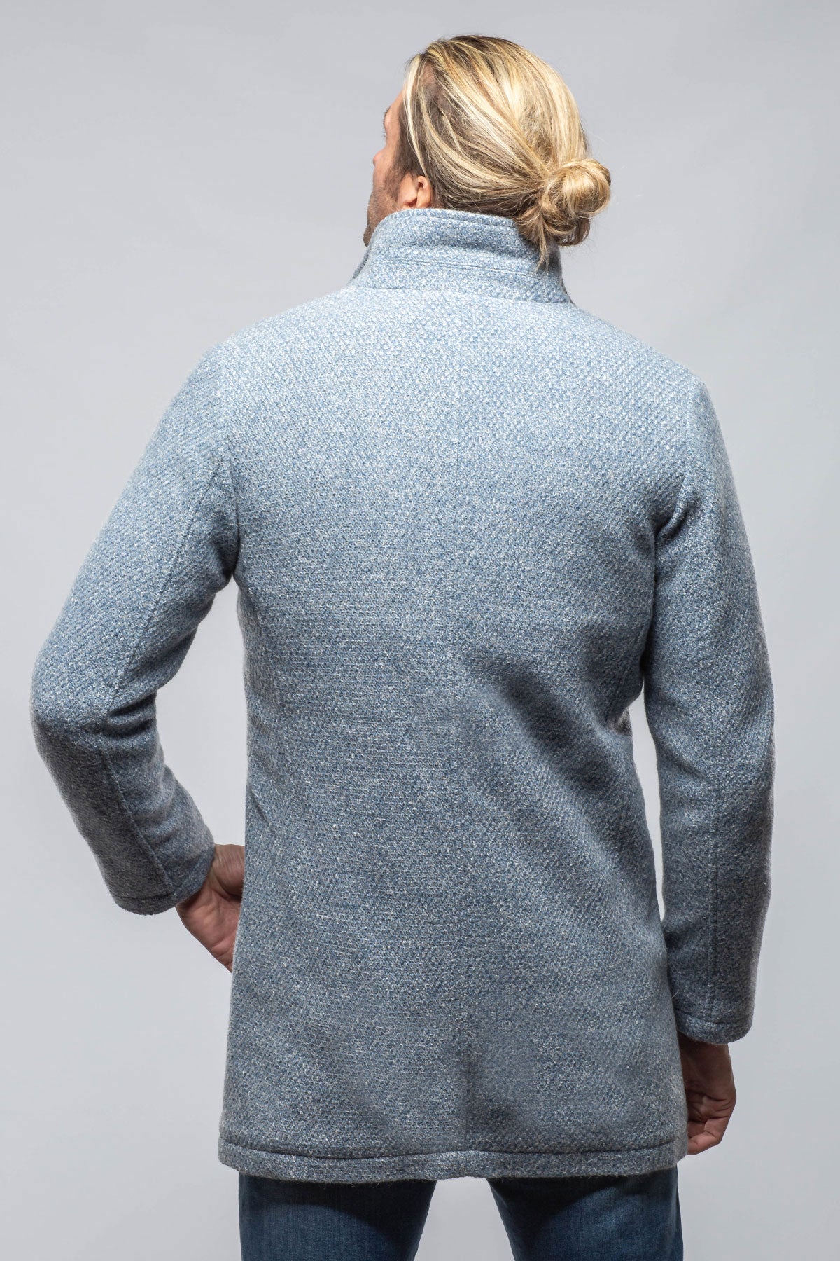 Weyburn Knit Coat In Light Blue | Warehouse - Mens - Outerwear - Cloth | Gimo's