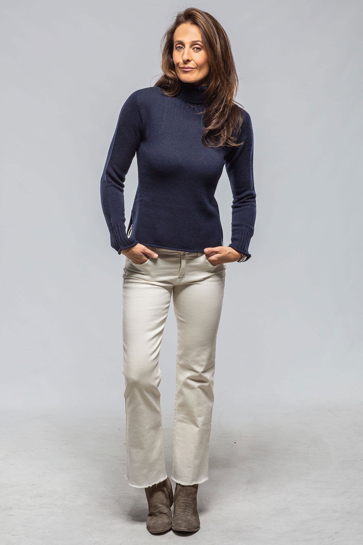 Dori Fitted Sweater In Notte | Ladies - Sweaters | Axels