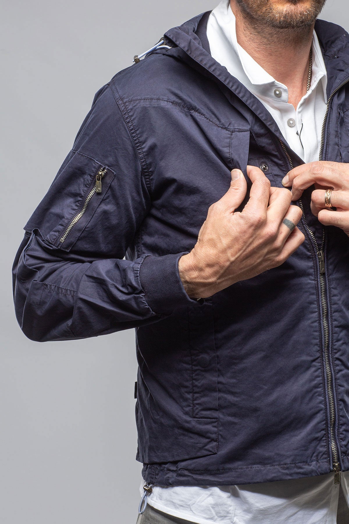 Tavalu Utility Jacket In Dark Navy | Mens - Outerwear - Lightweight | Keeling
