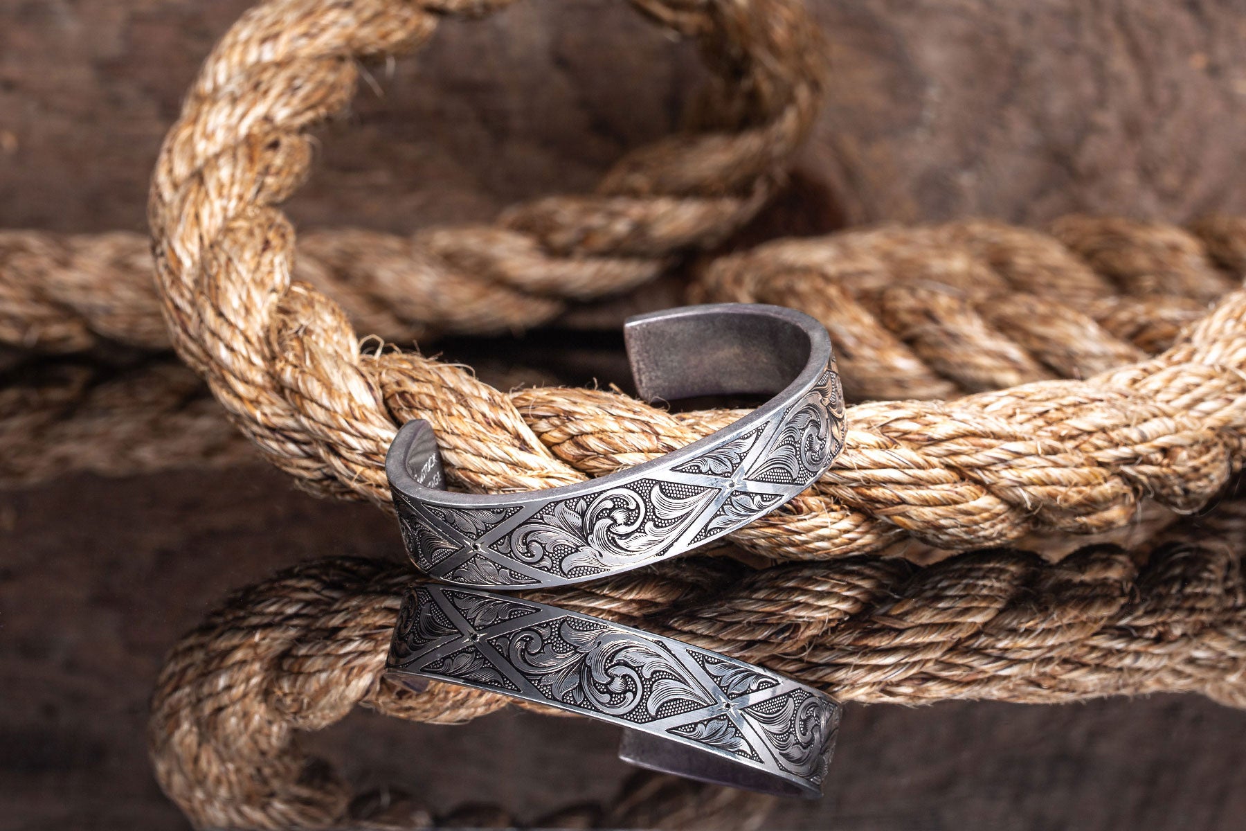 Alberta Engraved Bracelet | Mens - Accessories - Bracelets | Comstock Heritage