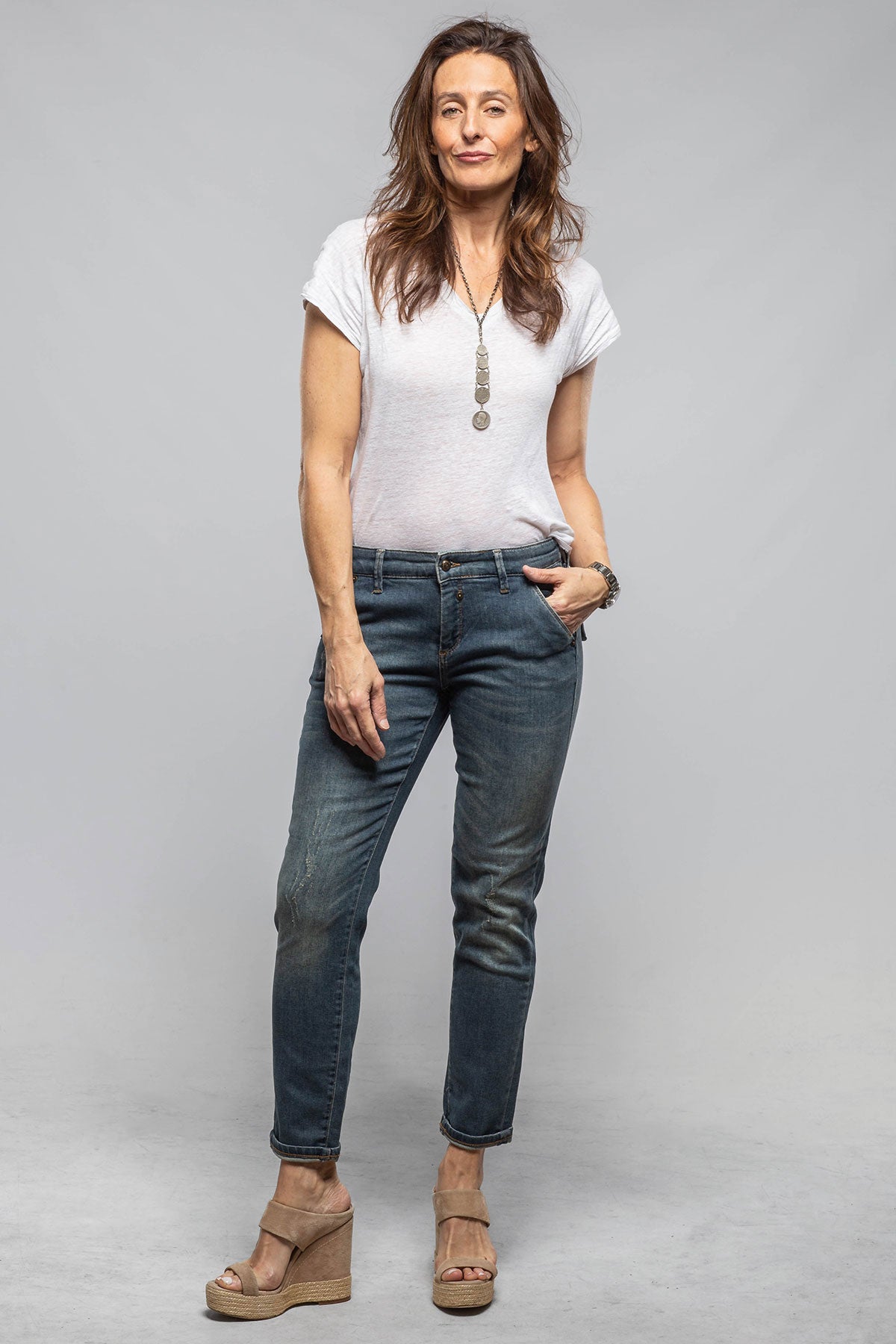 MAC Montana Green Destroyed Chino | Ladies - Pants - Jeans | Mac Jeans