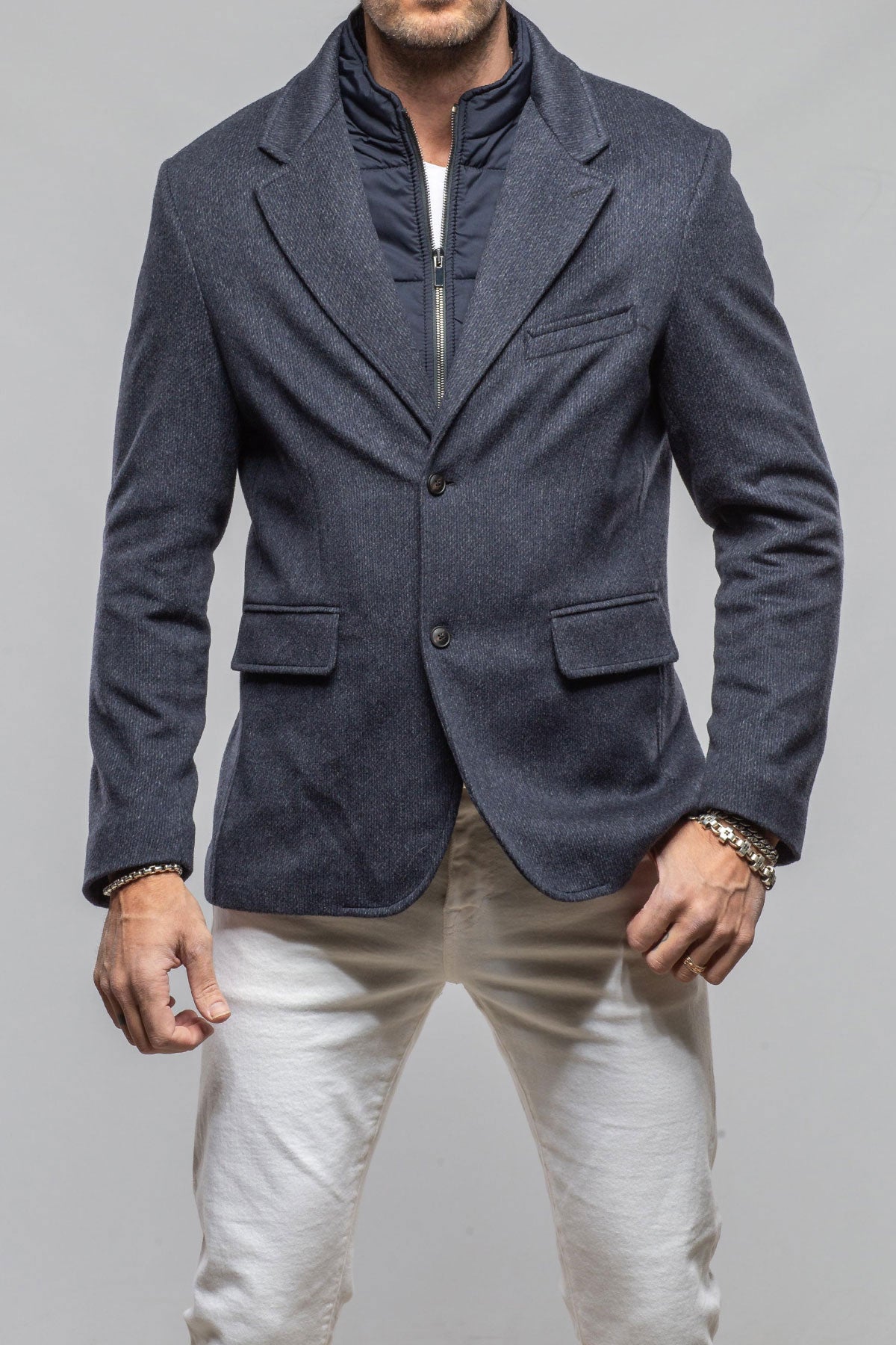 Kent Cashmere Blazer In Navy