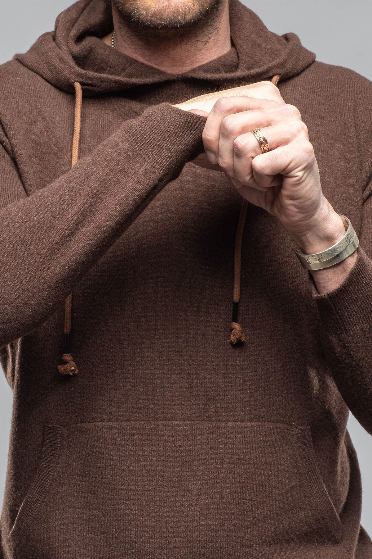 Florio II Cashmere Hoodie In Chocolate | Mens - Sweaters | Stile Latino