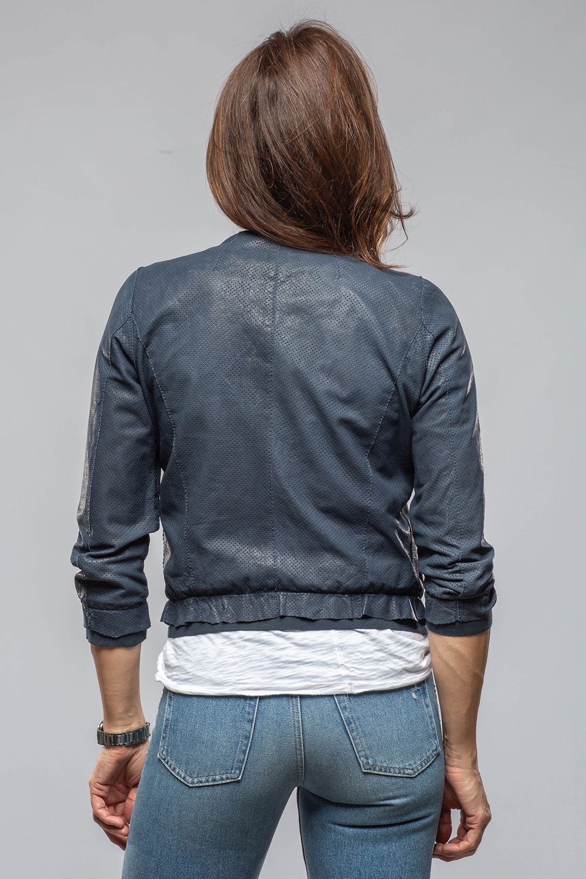 Kylie Perforated Leather Jacket | Ladies - Outerwear - Leather | Axels