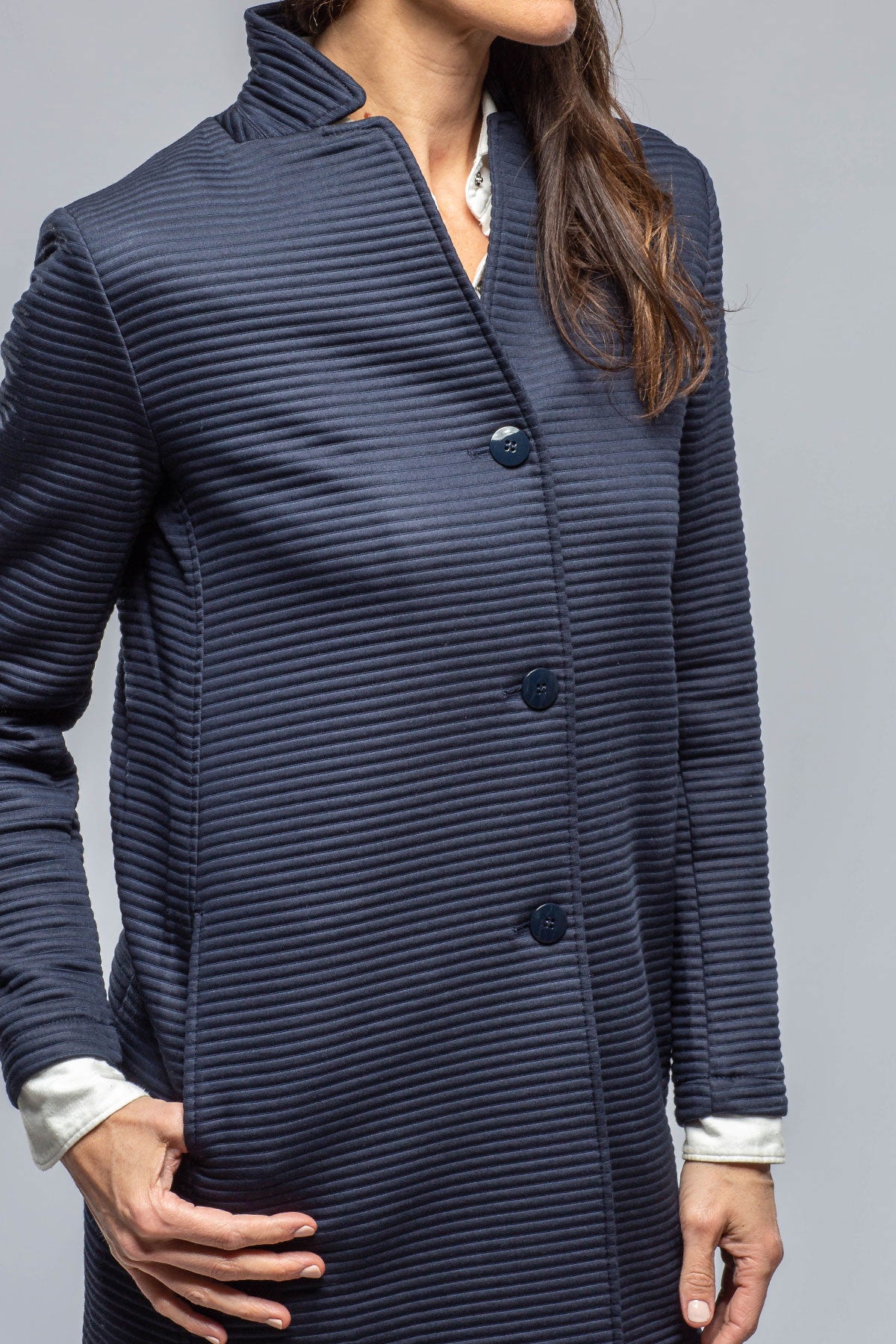 Melania Stretch Ribbed Jacket | Warehouse - Ladies - Outerwear - Cloth | Gimo's