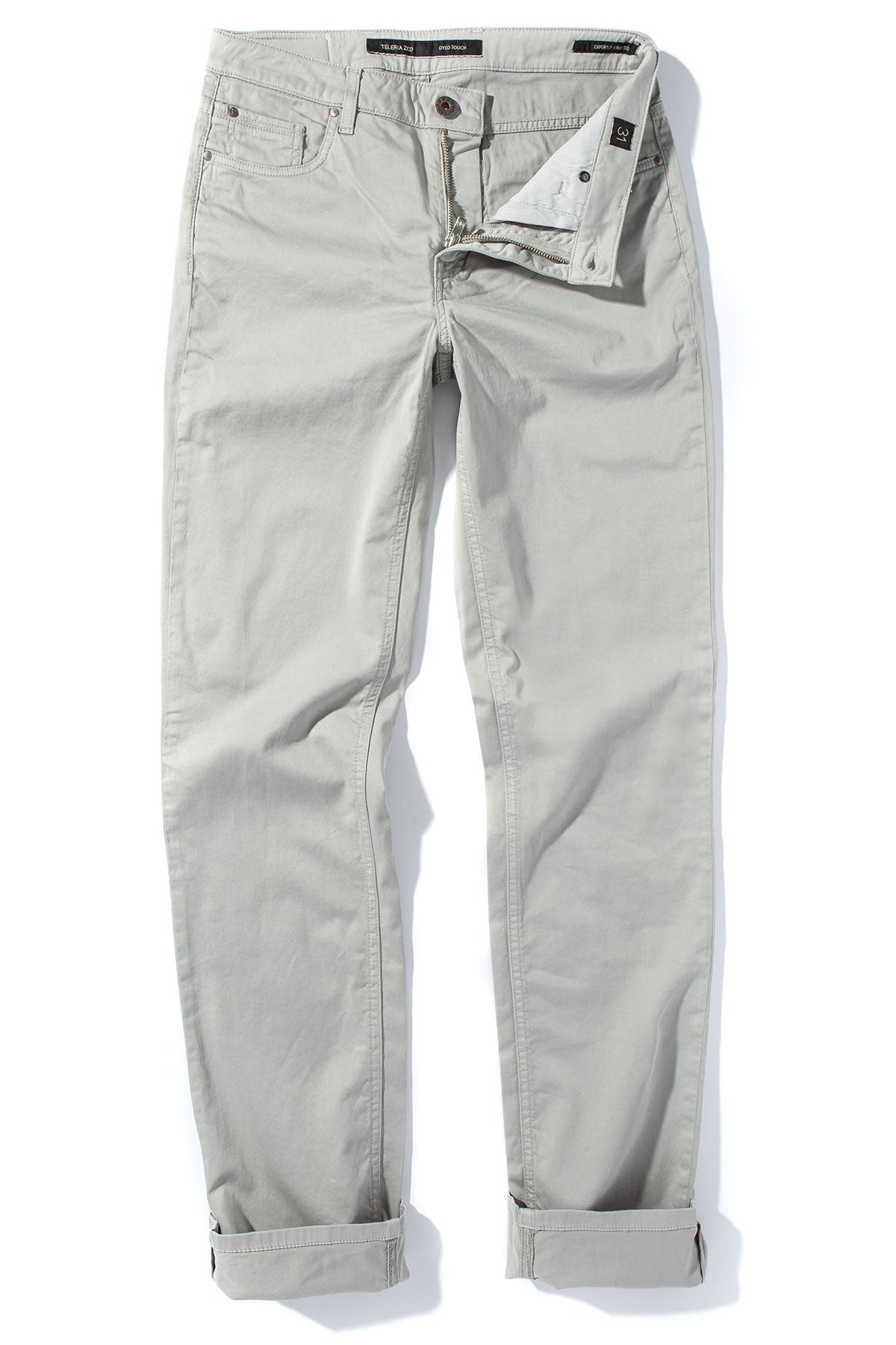 Wellington Lightweight Cotton Stretch In Cenere | Mens - Pants - 5 Pocket | Teleria Zed