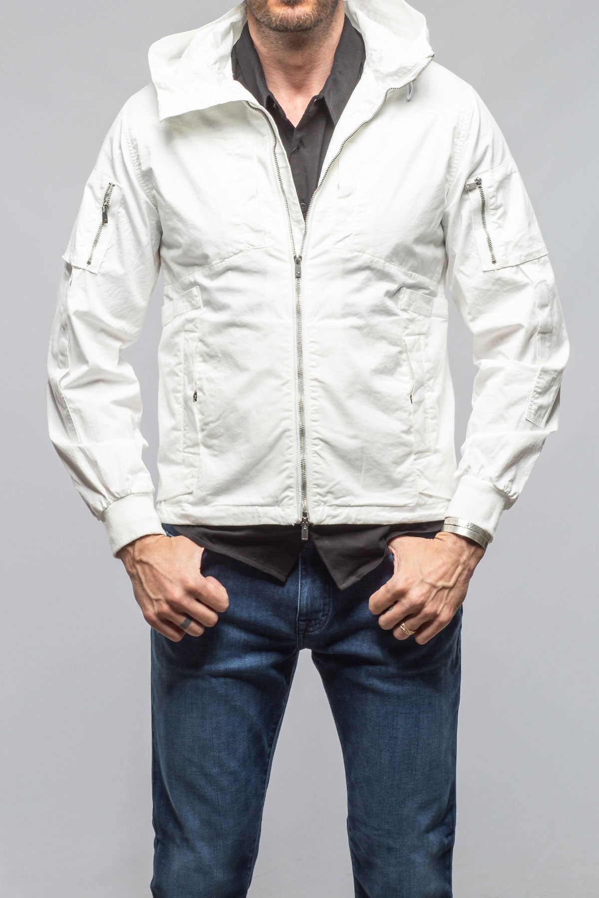 Tavalu Utility Jacket In White | Mens - Outerwear - Lightweight | Keeling