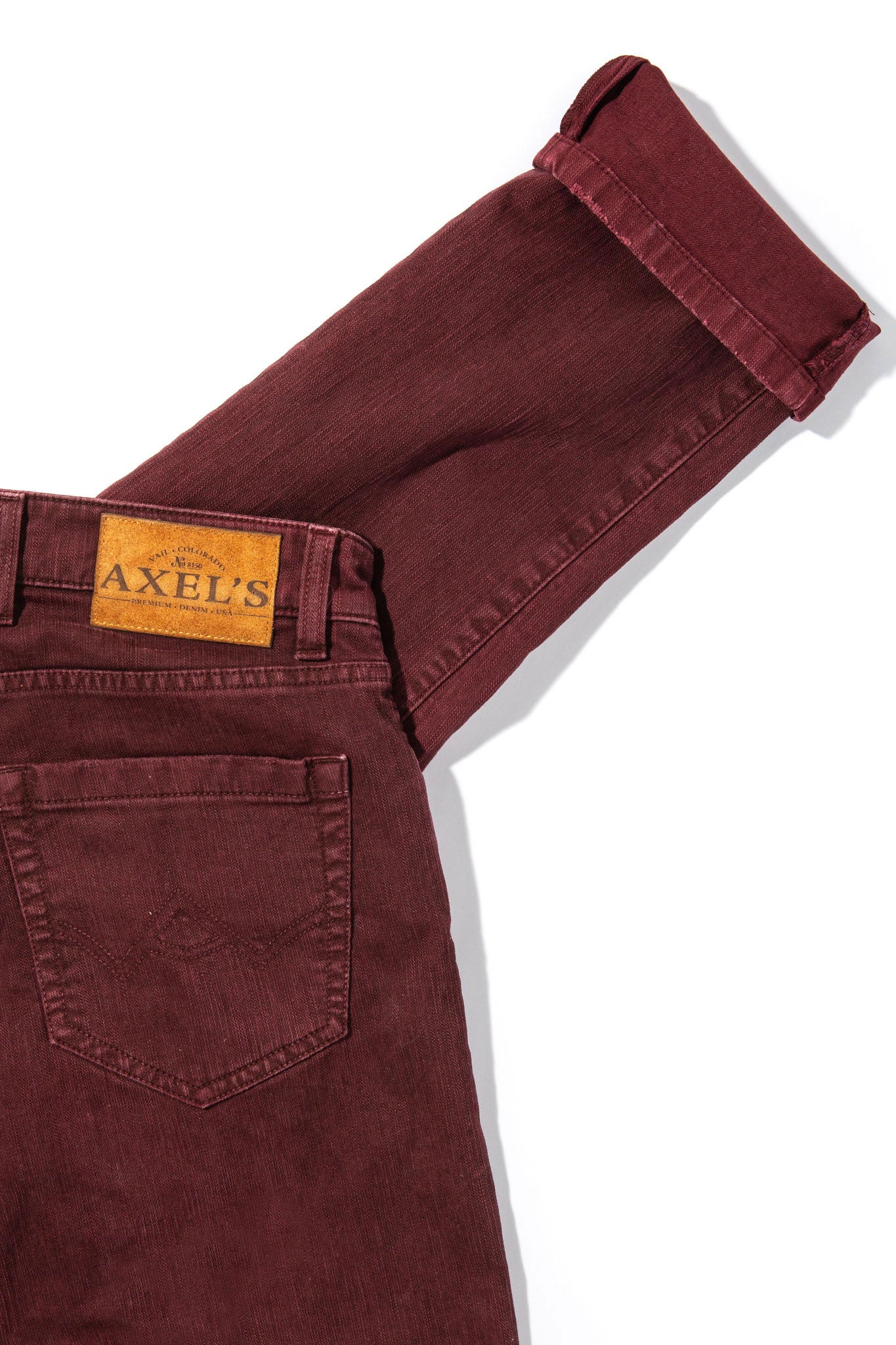 Silverton Colored Denim In Bordeaux | Mens - Pants - 5 Pocket | Axel's Premium Denim