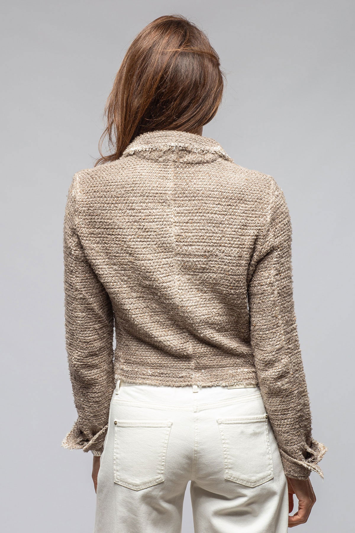 Evola Cropped Jacket In Walnut