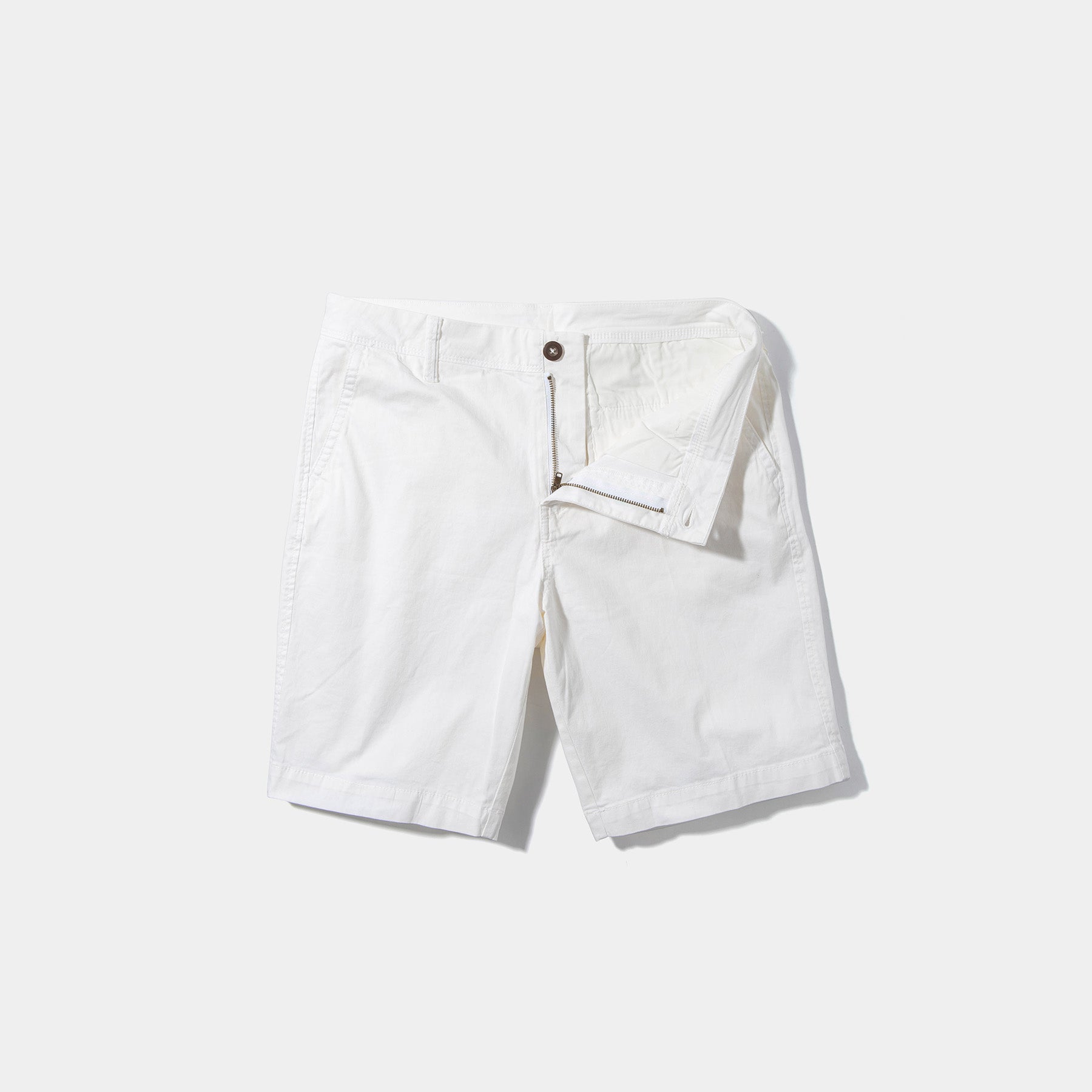 Rockport 9" Stretch Cotton Shorts in White | Mens - Shorts | Georg Roth