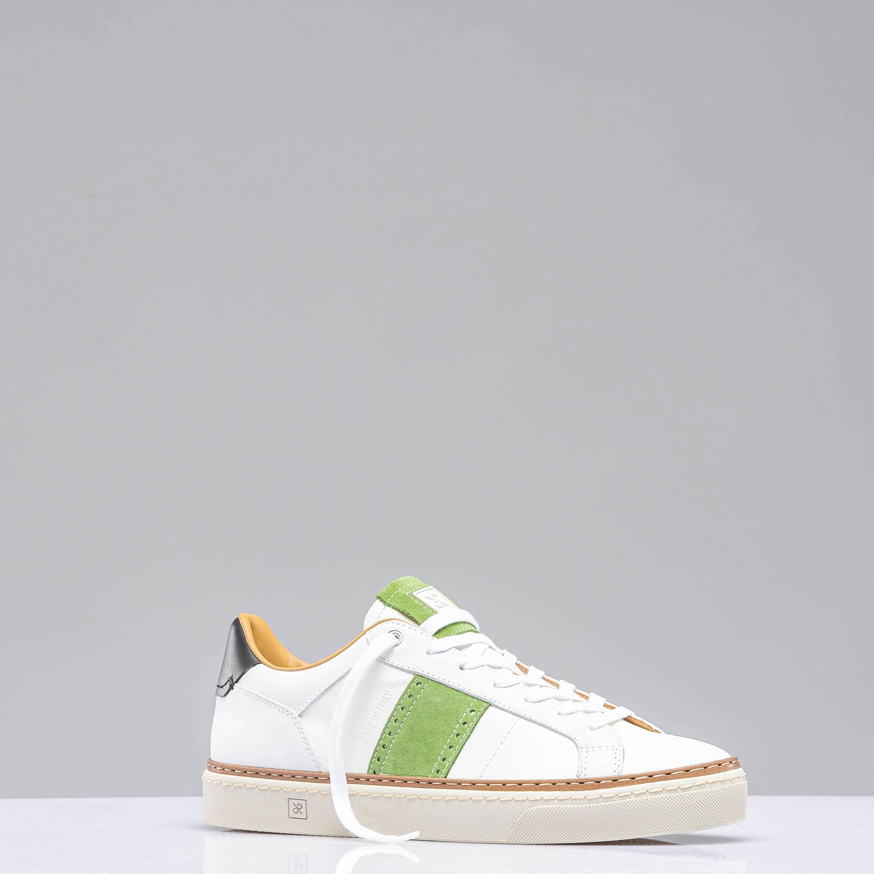 Rubirosa The Mustang Stripe Shoe In White/ Green Mens - Shoes