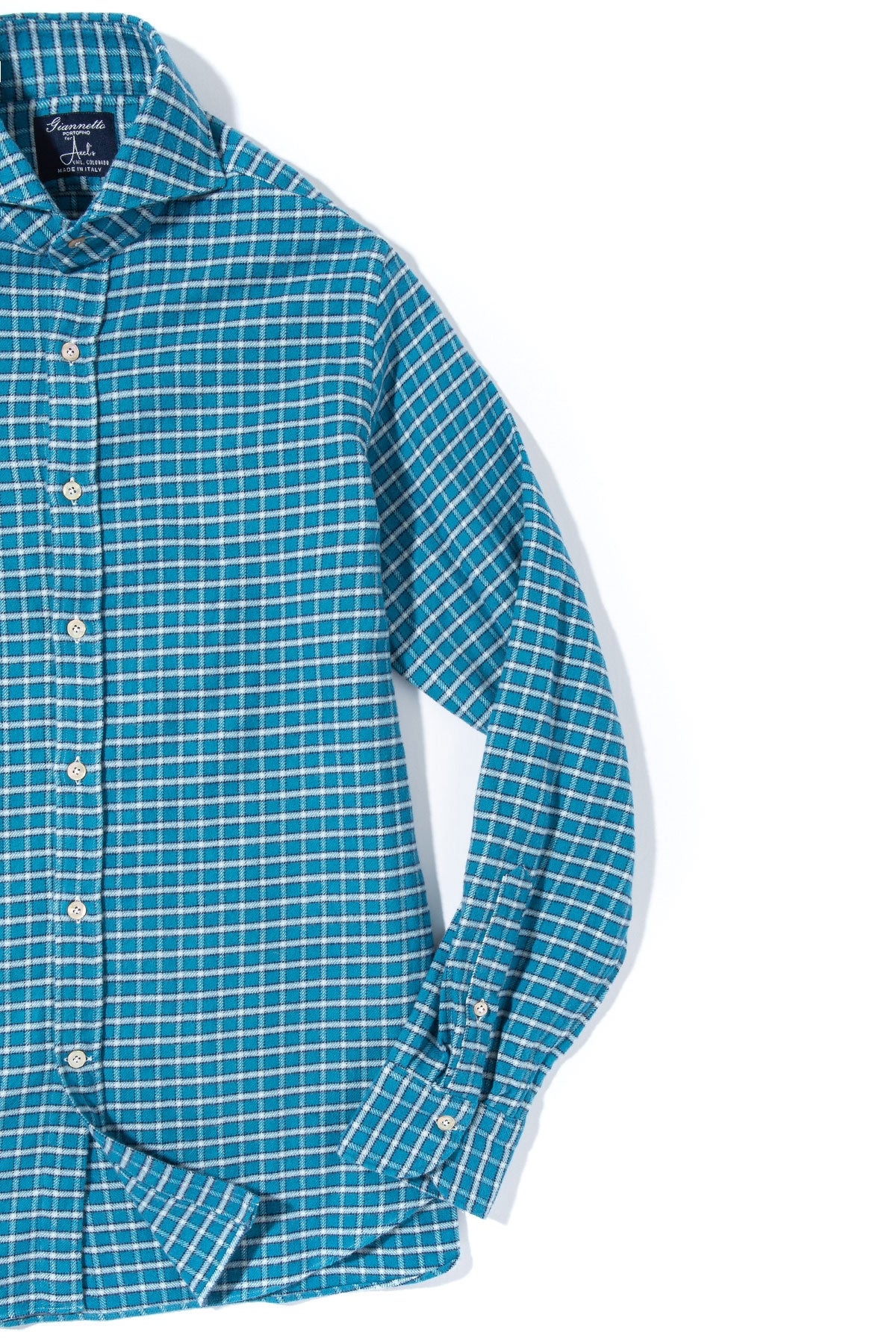 Alvord Cotton Flannel in Turquoise | Mens - Shirts - Dress | Axels GP