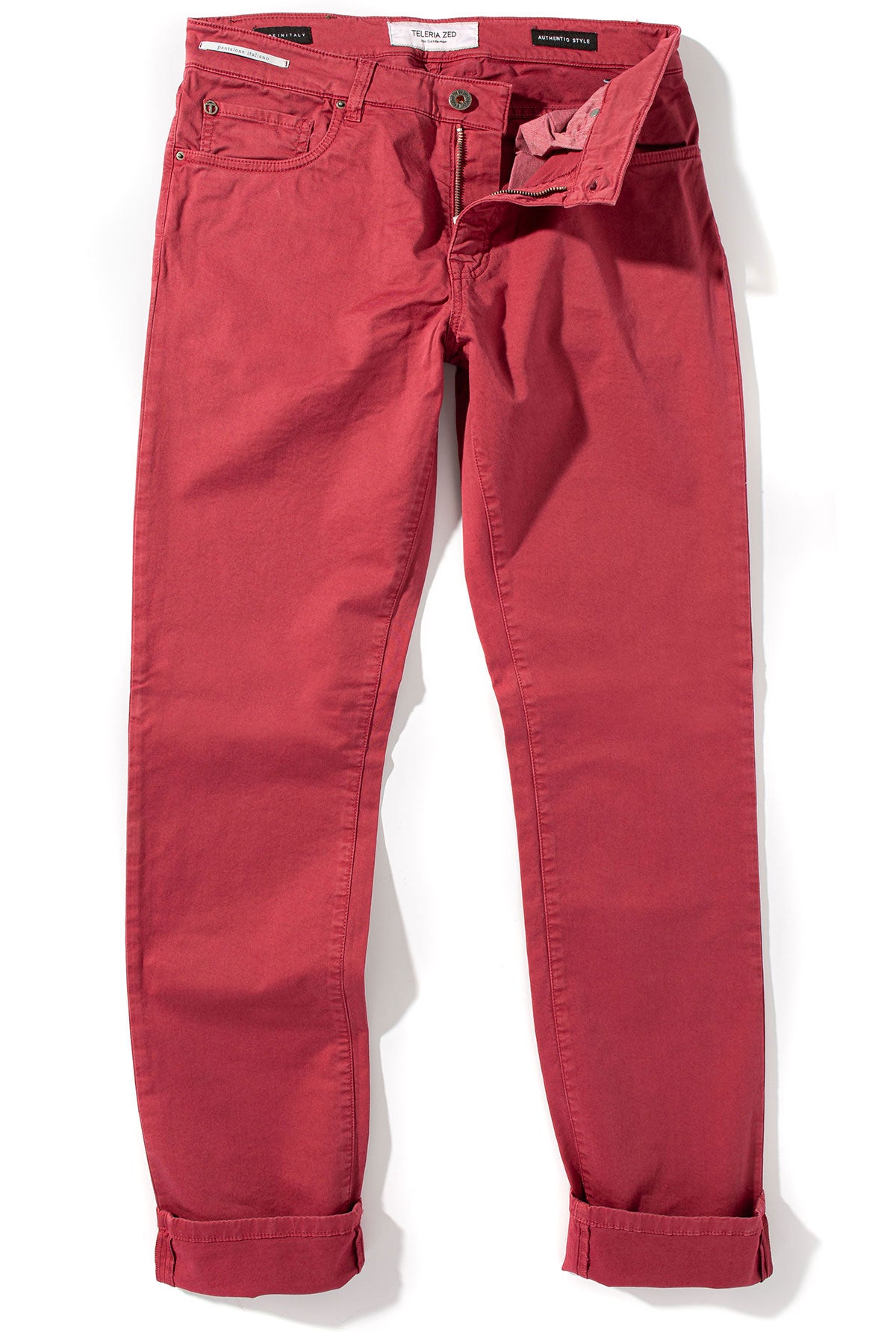 Summit 5-Pocket Cotton Twill In Fragola | Mens - Pants - 5 Pocket | Teleria Zed