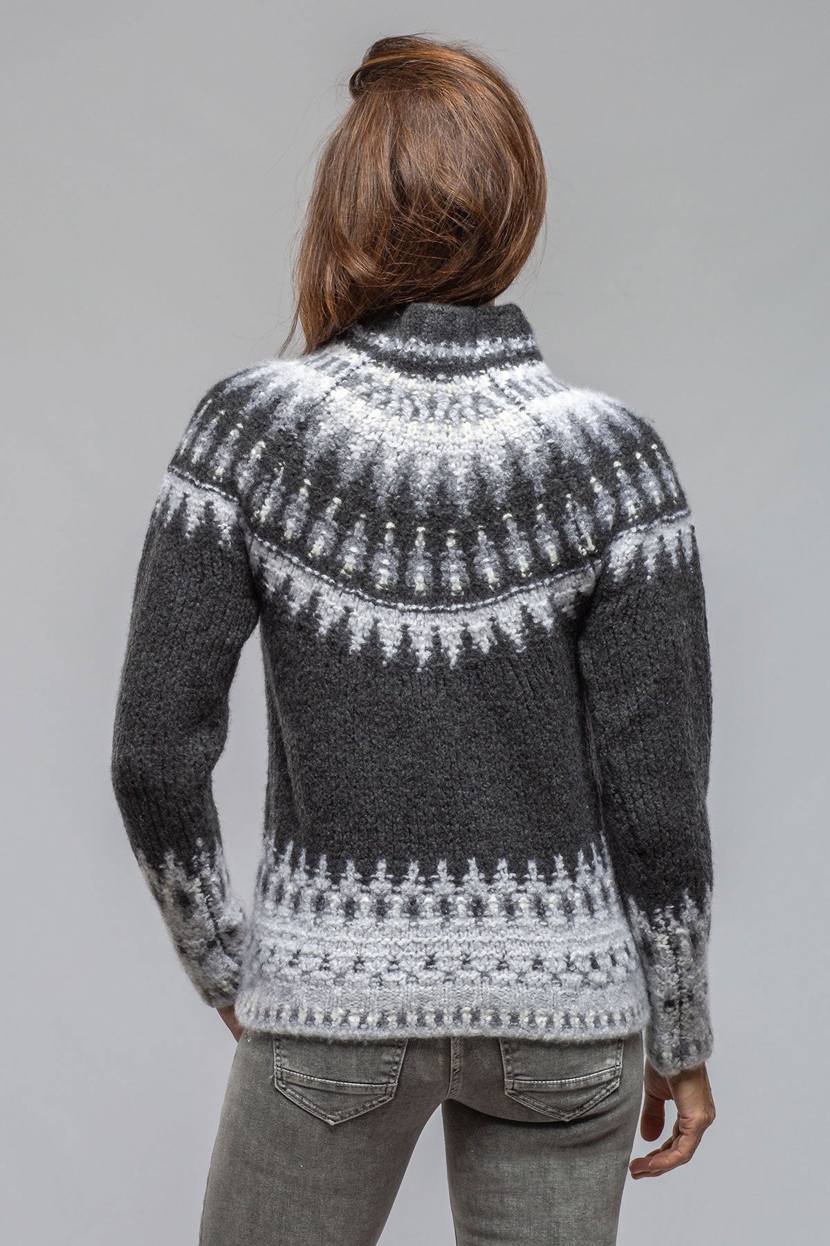 Andean Mock Neck Sweater In Charcoal | Ladies - Sweaters | Sonia Villa
