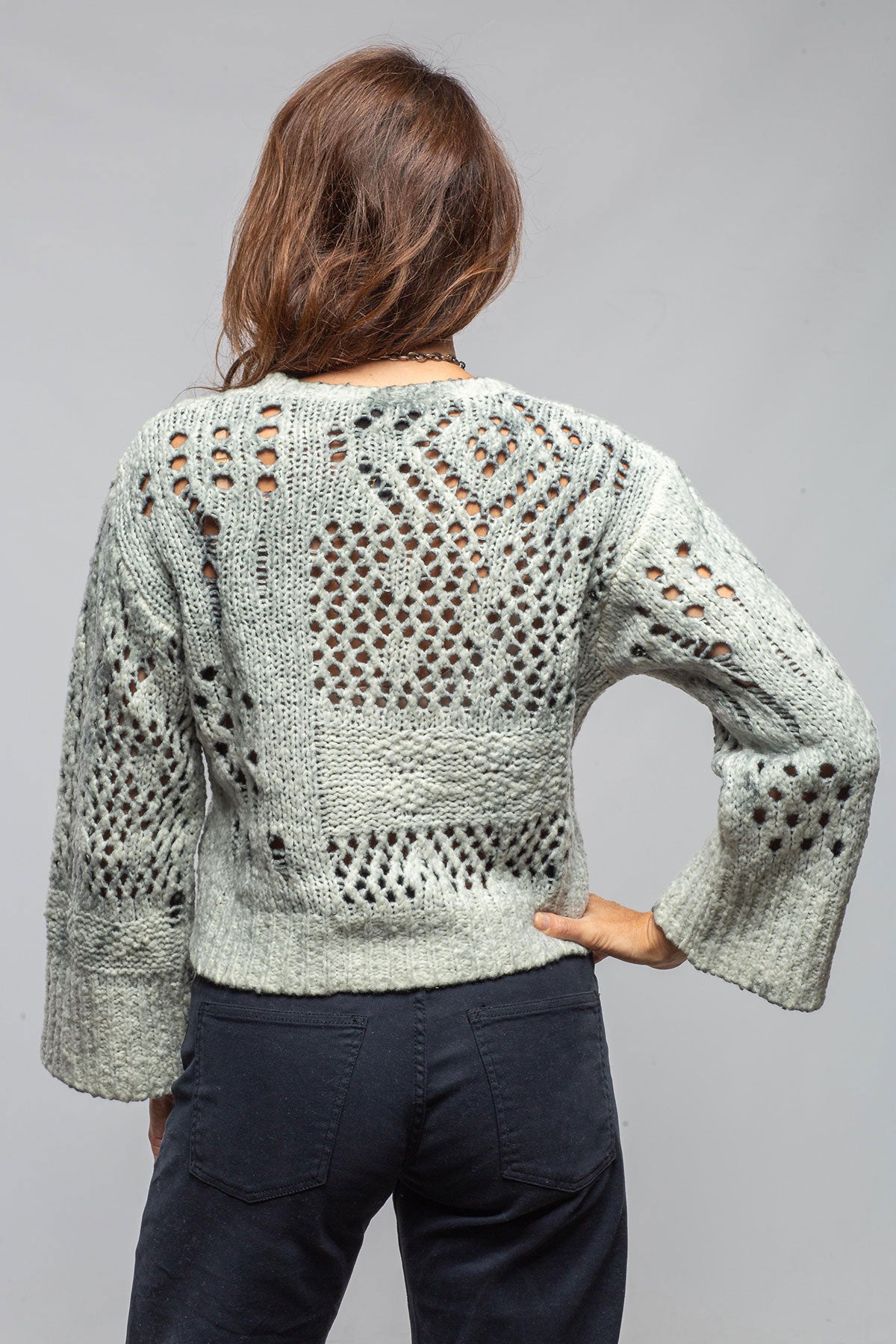 Sonia Villa | Chia Multi-Weave Sweater In Grey | Ladies - Sweaters