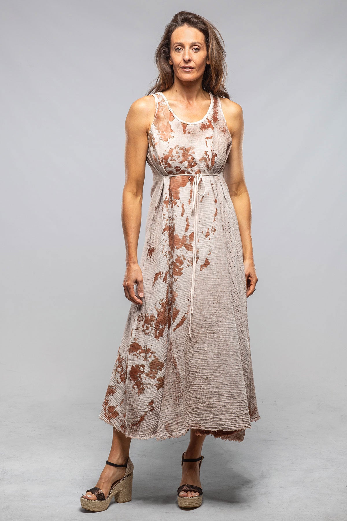 Sonia Villa Cora Dress With Painted Detail In Clay Ladies - Dresses