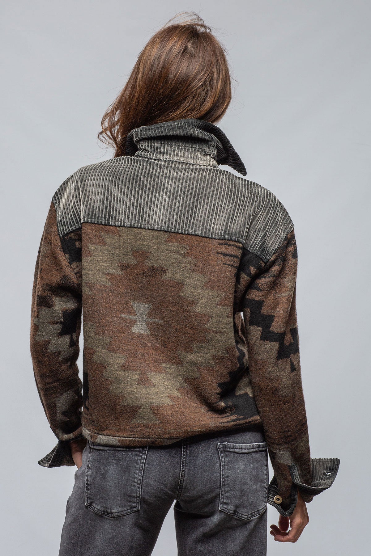 Sonia Villa Hickory Blanket Jacket In Charcoal Ladies - Outerwear - Lightweight