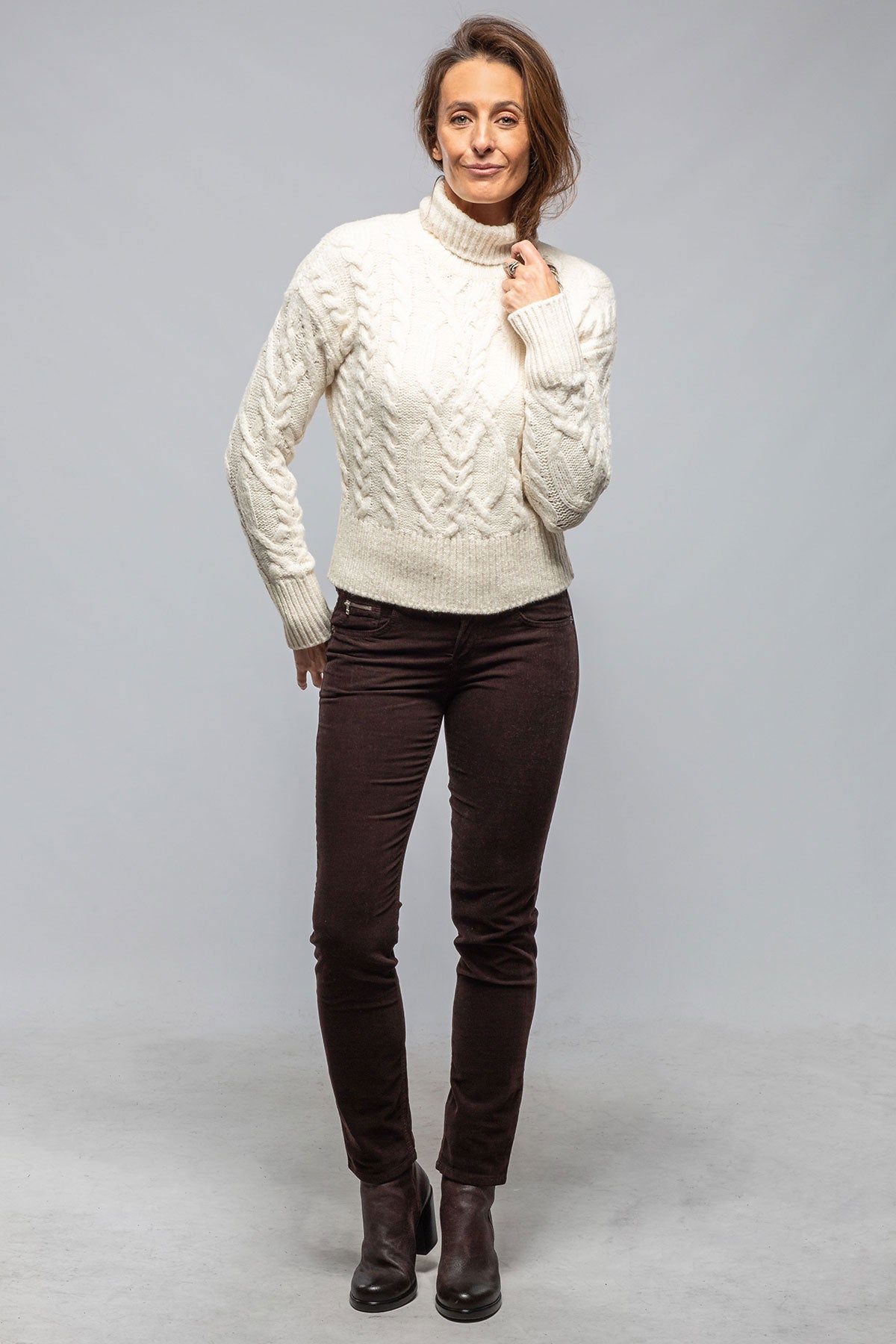 Sonia Villa Lexie Cable Sweater In Cream Ladies - Sweaters