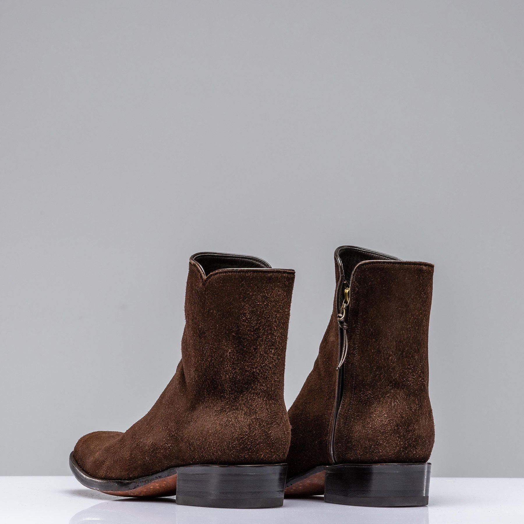 Stallion Boots Chocolate Round Toe Zorro Mens - Cowboy Boots