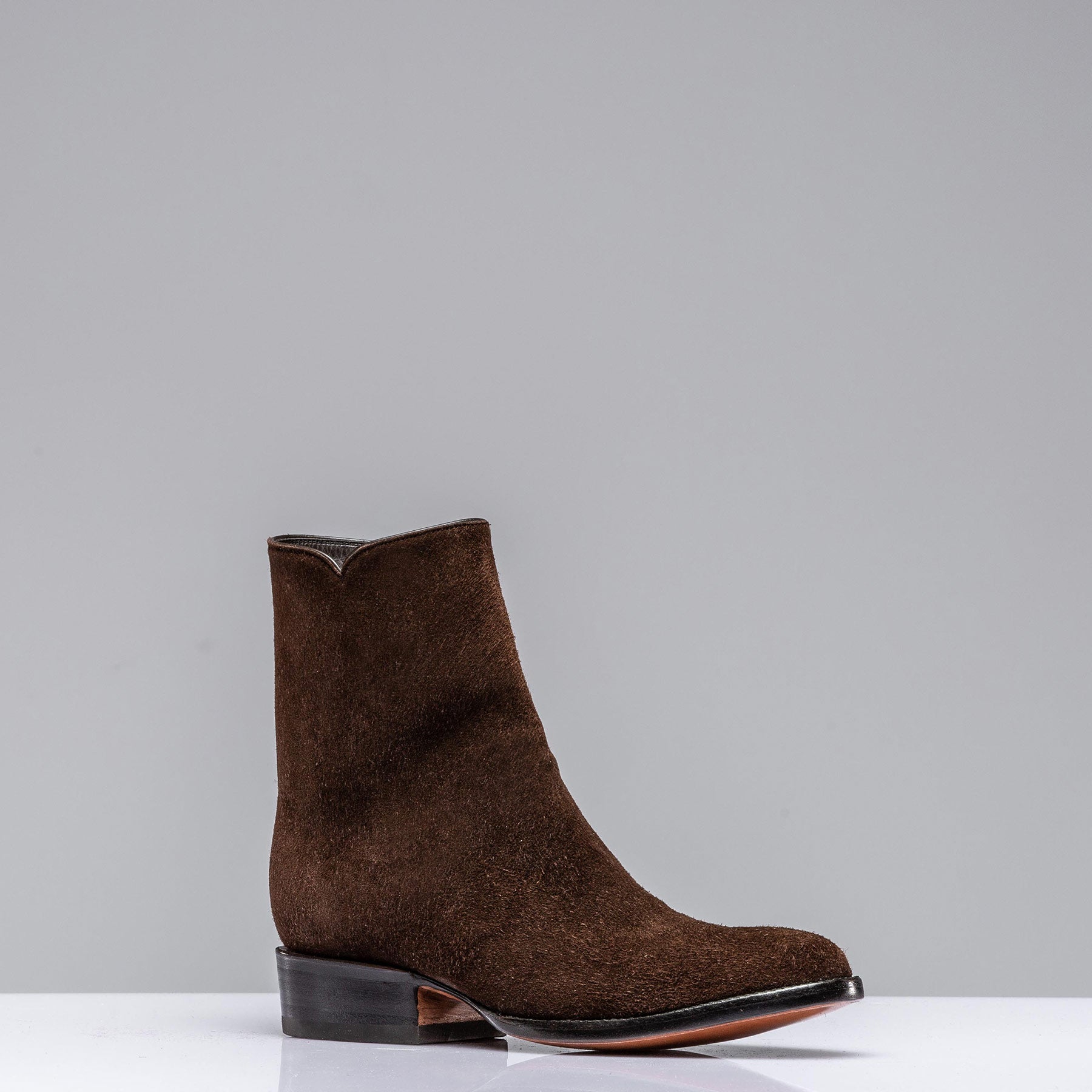 Stallion Boots Chocolate Round Toe Zorro Mens - Cowboy Boots