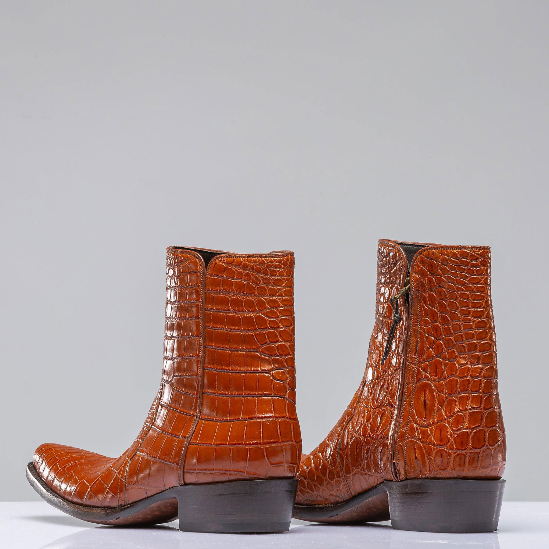 Cognac Crocodile Shortie | Mens - Cowboy Boots | Stallion Boots
