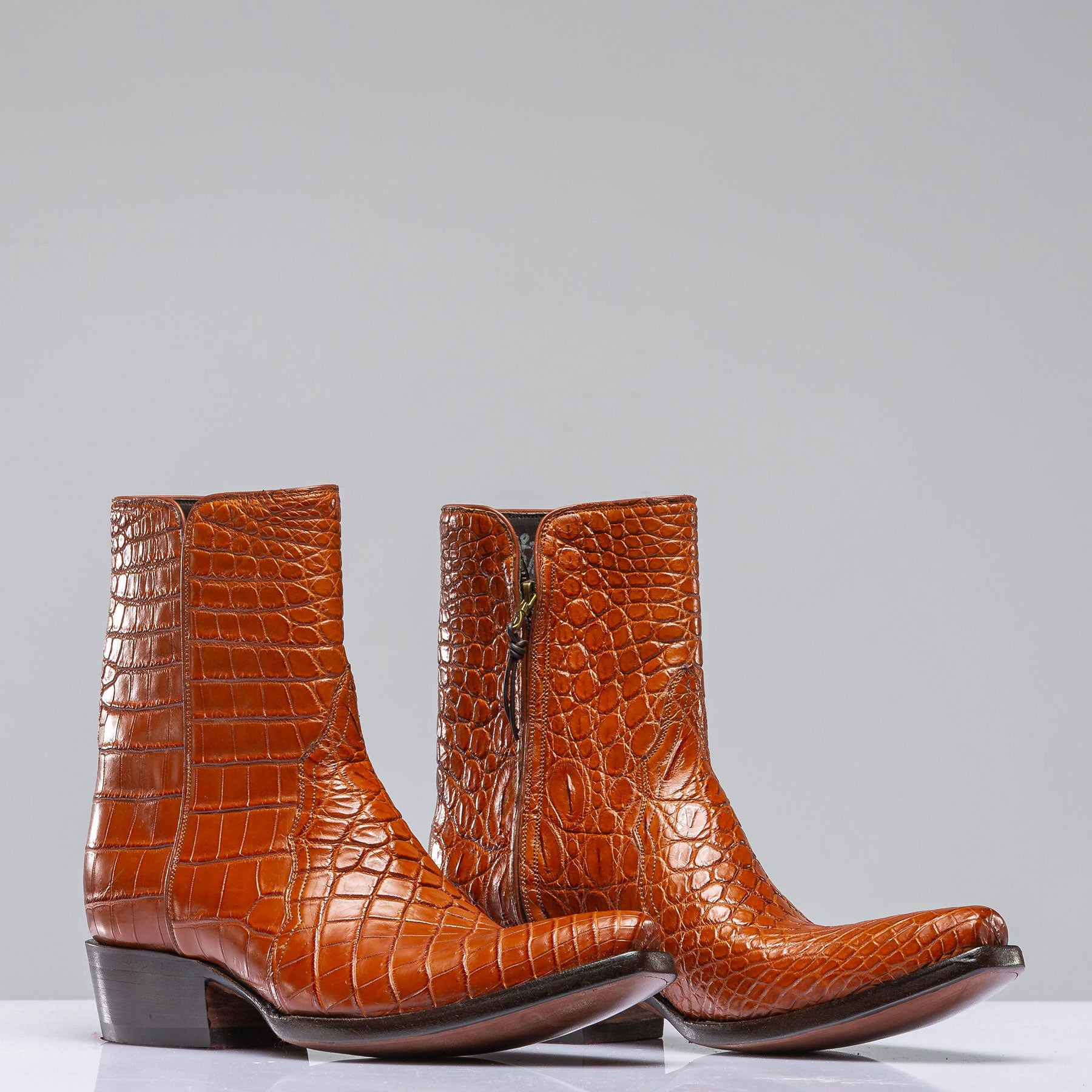 Cognac Crocodile Shortie | Mens - Cowboy Boots | Stallion Boots