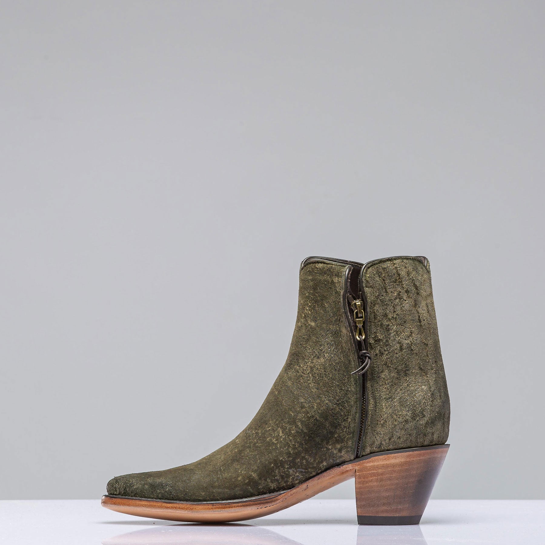 Stallion Boots Kendall Zorro In Dark Olive Ladies - Cowboy Boots