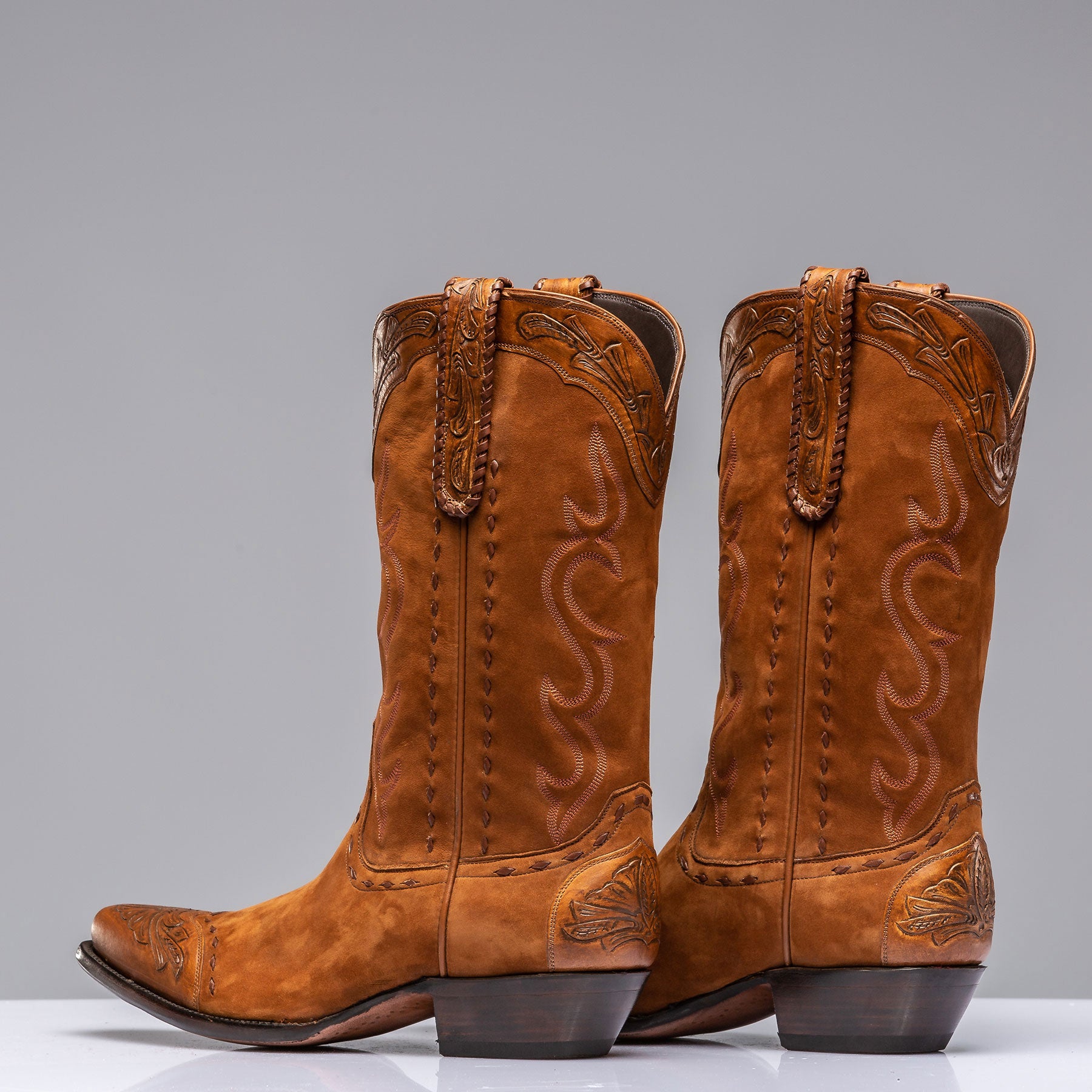 Stallion Boots Suede Boot with Tooling III Mens - Cowboy Boots