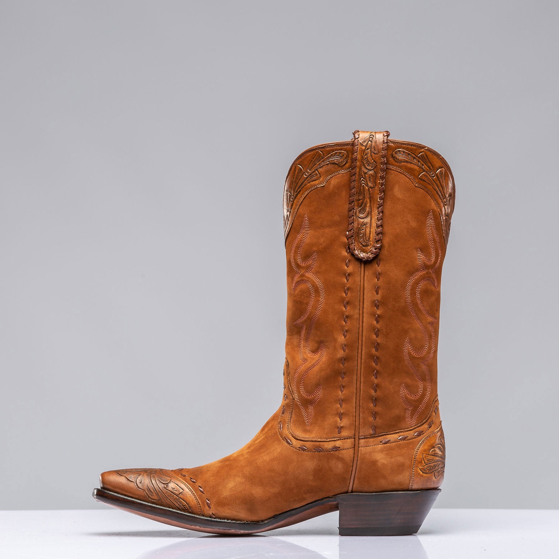 Stallion Boots Suede Boot with Tooling III Mens - Cowboy Boots