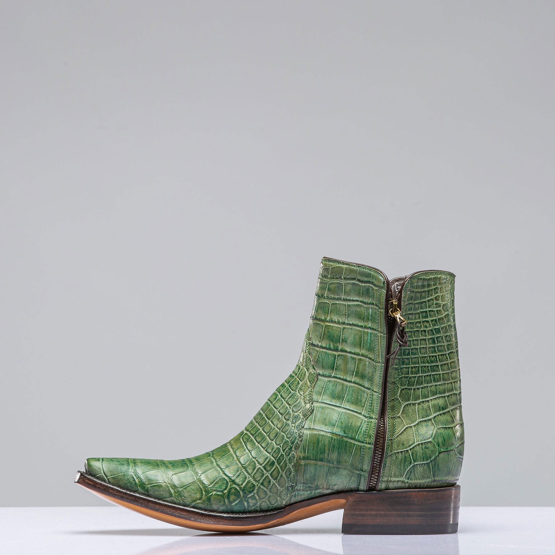 Stallion Boots Twilight Gator Zorro In Green Mens - Cowboy Boots