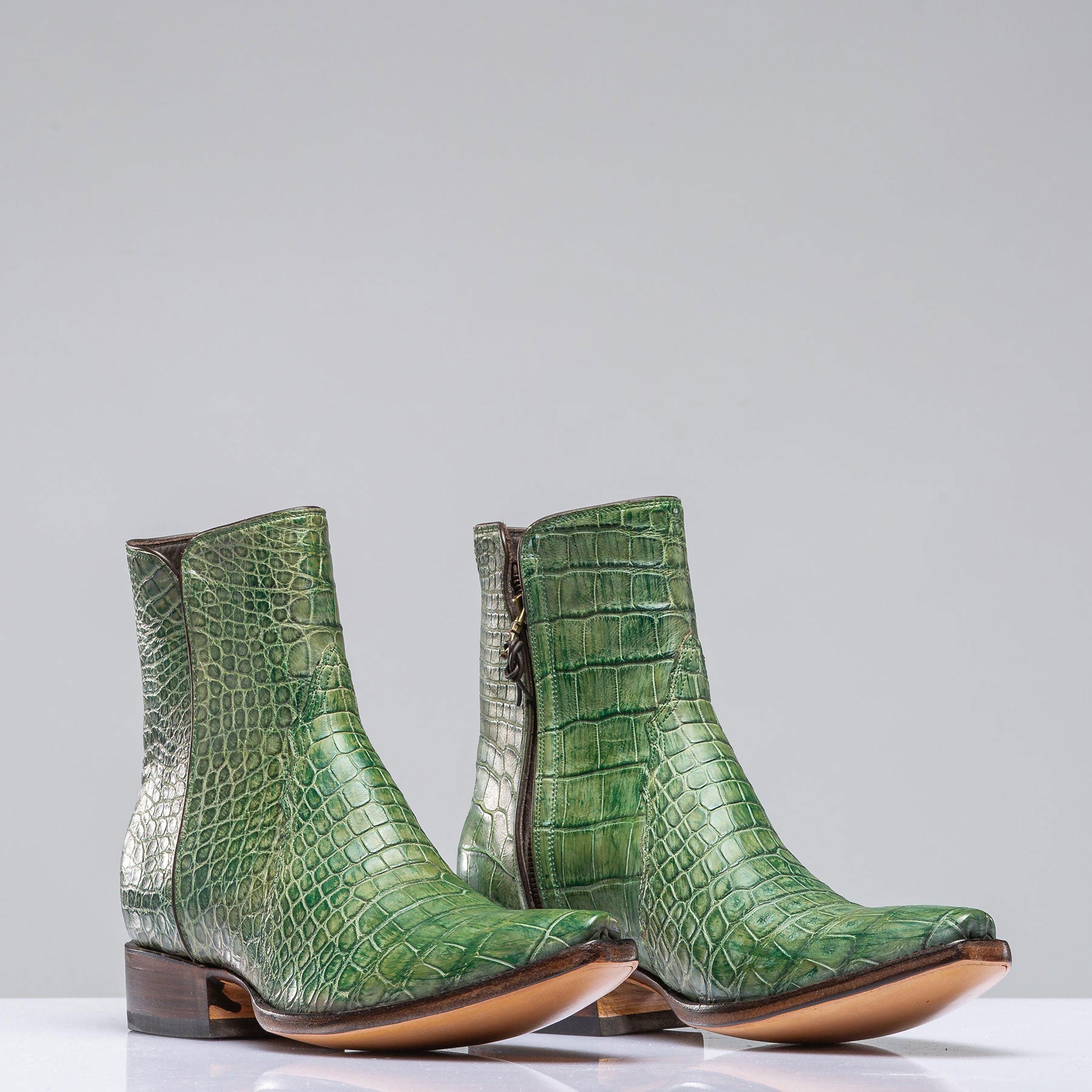 Stallion Boots Twilight Gator Zorro In Green Mens - Cowboy Boots