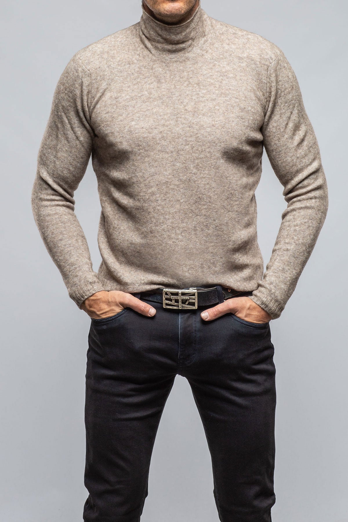 Stile Latino Mandara Sweater In Grey/Beige Mens - Sweaters