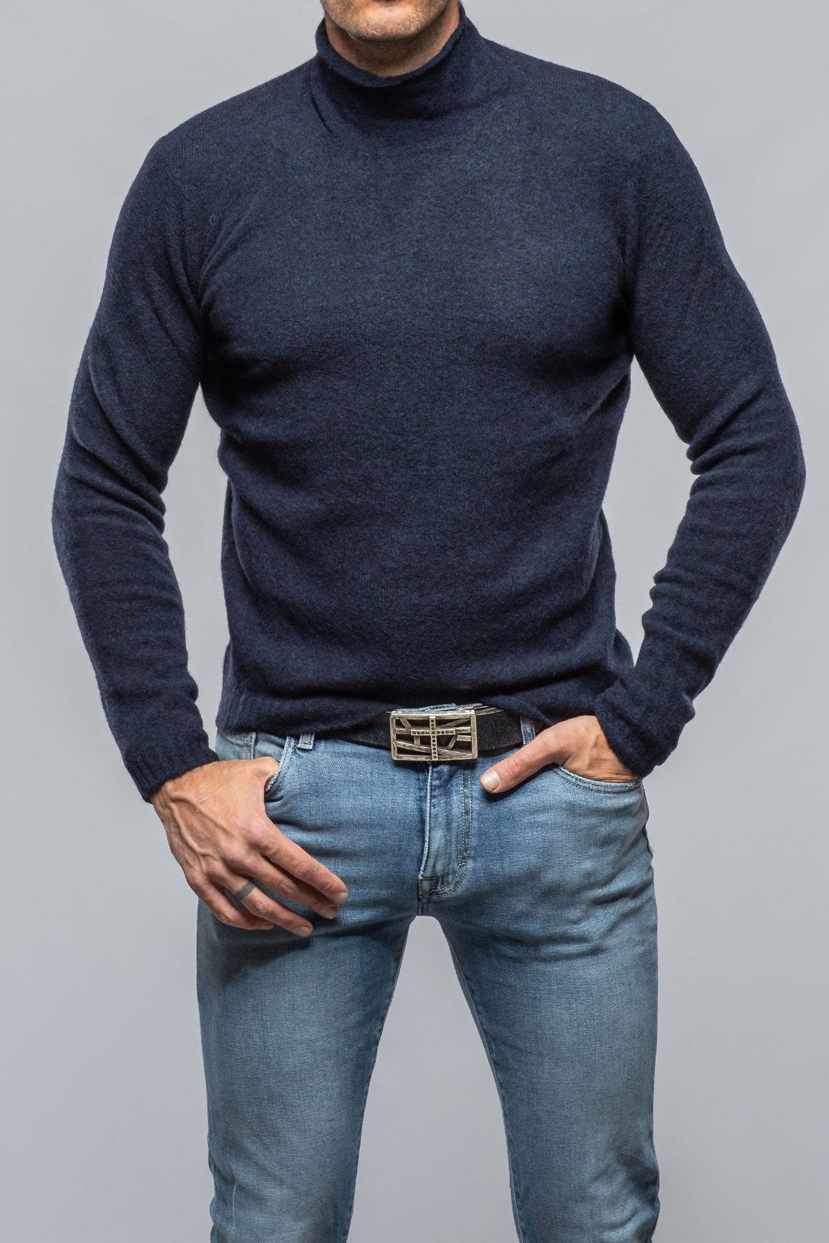 Stile Latino Mandara Sweater In Navy Mens - Sweaters
