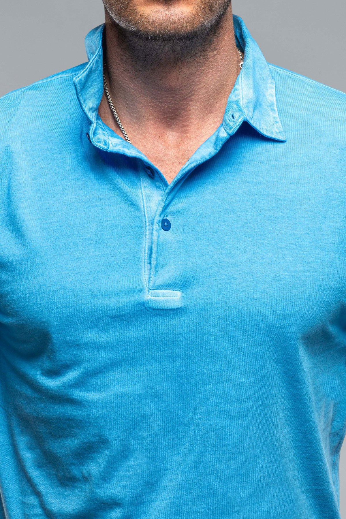 Cruz Cotton Polo in Blue Lagoon | Mens - Shirts - Polos | Georg Roth